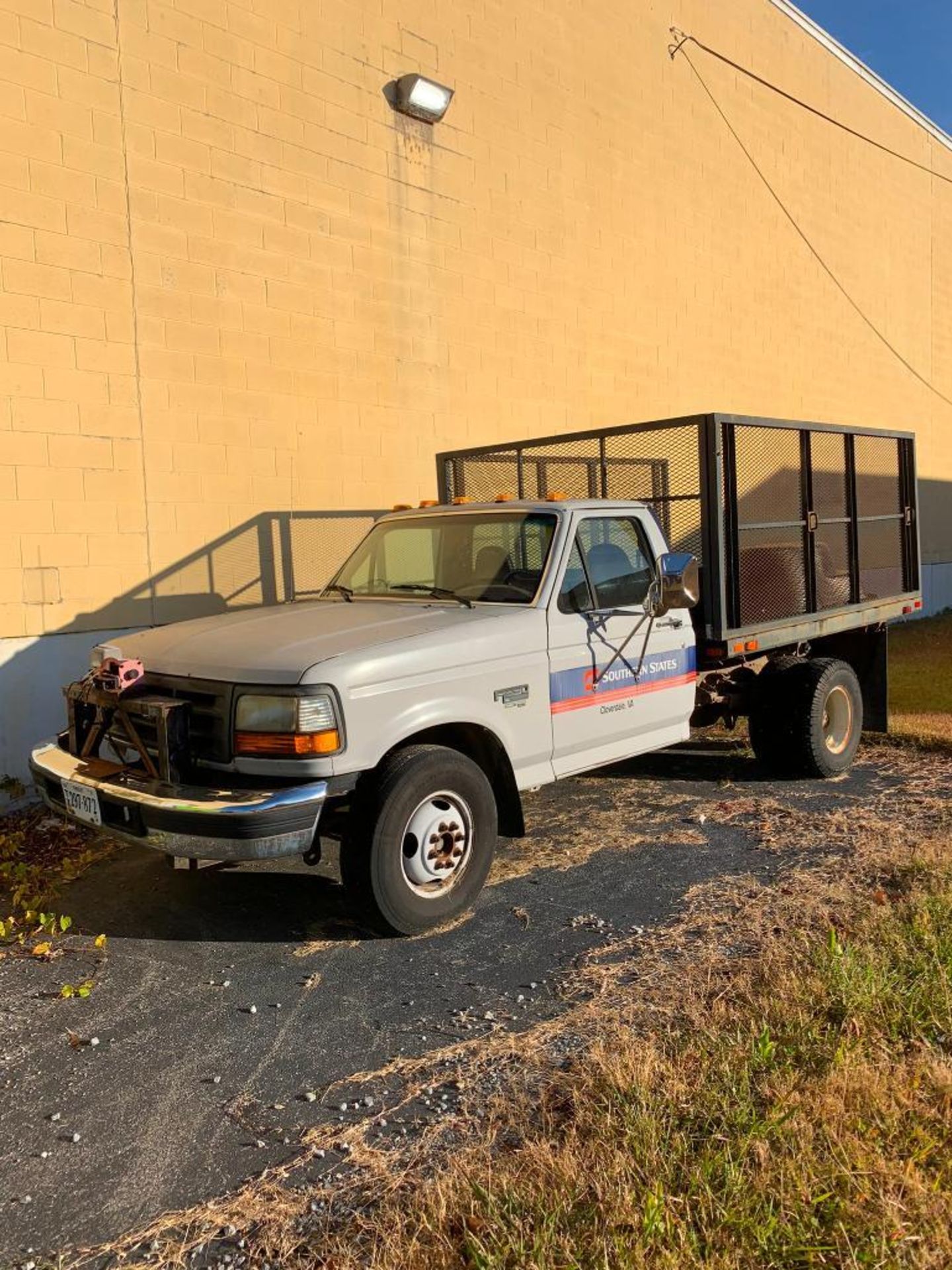 1998 Ford F-350 Pickup Truck, Power Stroke Diesel, Stake Bed, Tandem Axle, w/ Wench, Manual Transmis
