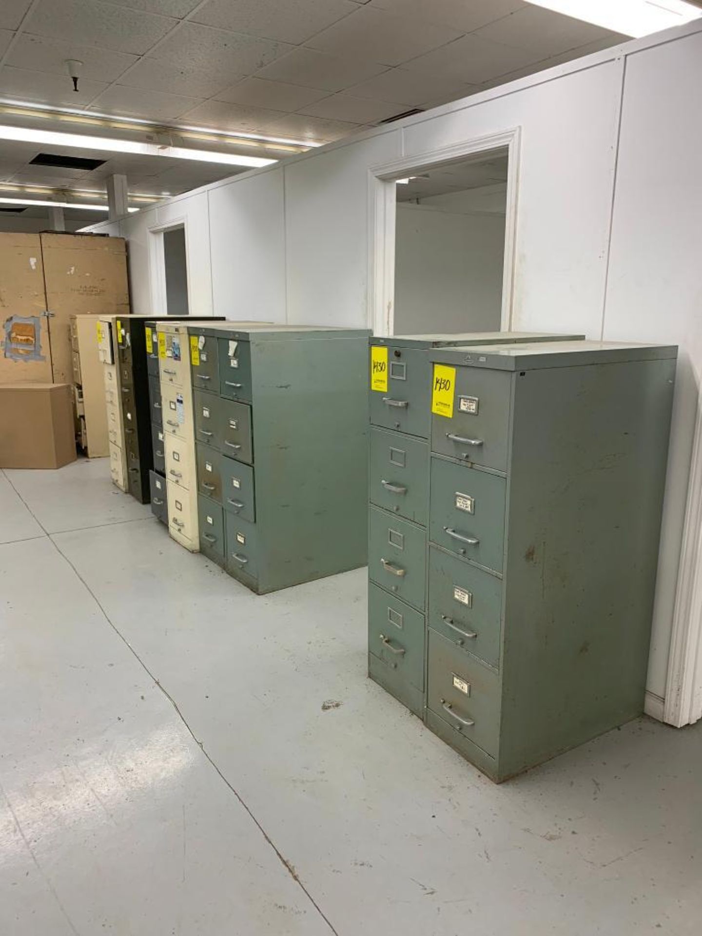Locker Units, (24) File Cabinets, (2) Desks, Rivet & Bolt Together Rack - Image 5 of 8