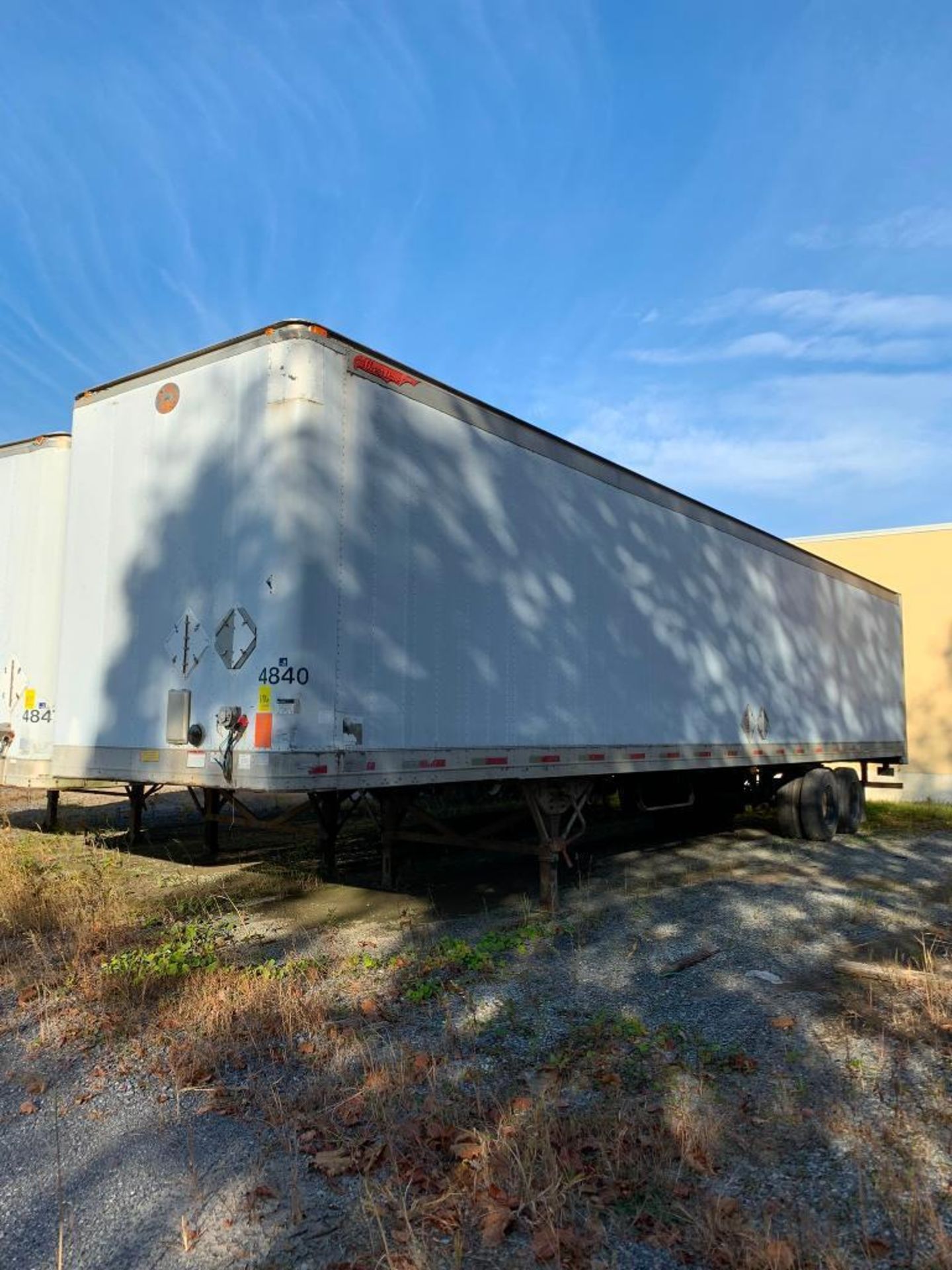 Great Dane Dry Van Trailer, 48', w/ Pallet Content & Steel Material Baskets (Not Road Worthy, Used F