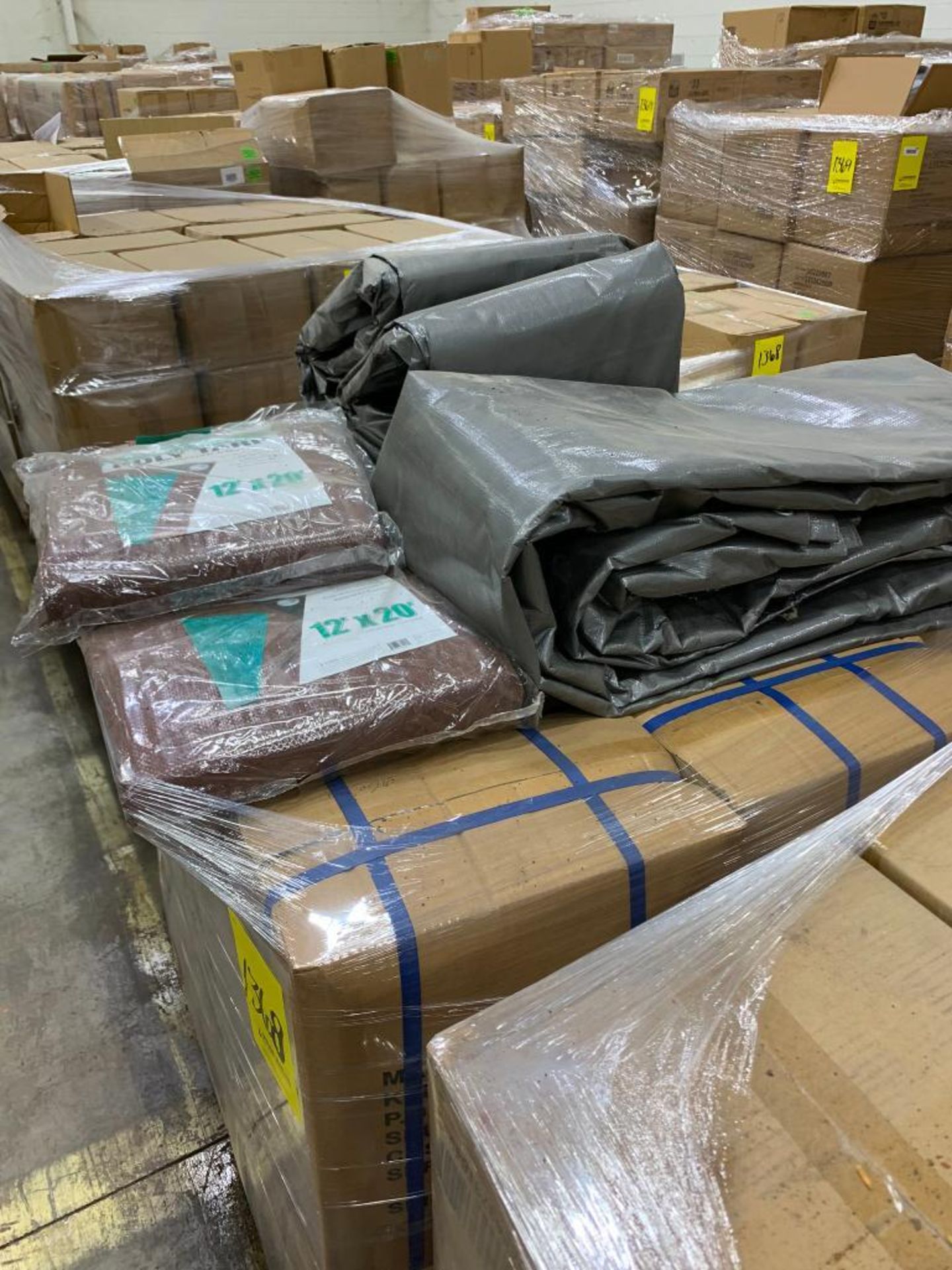 (28) Pallets of Tarps & Nylon Lifting Slings, Tie Down Straps - Image 3 of 34