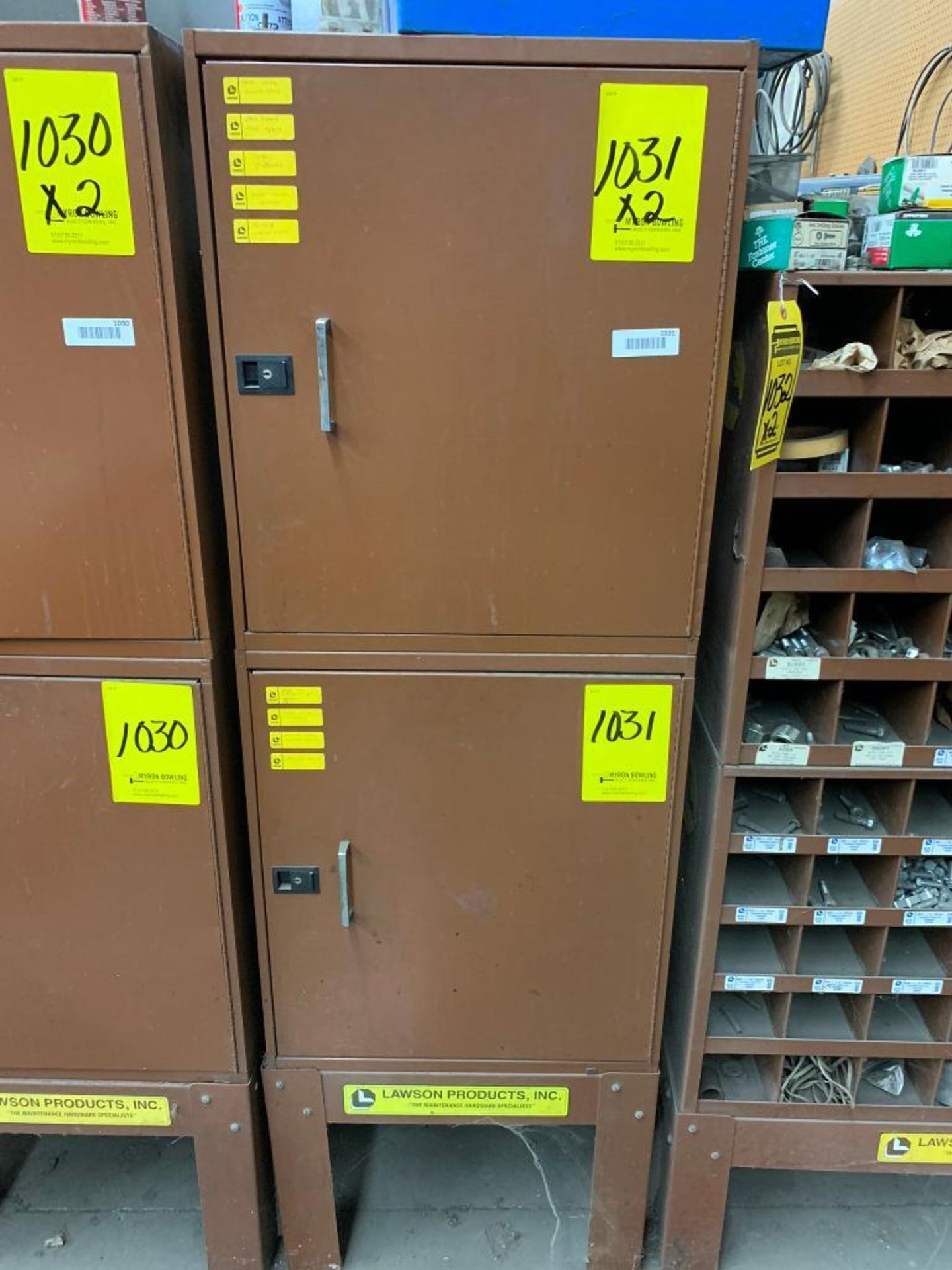 (2) Lawson Hardware Cabinets w/ Content