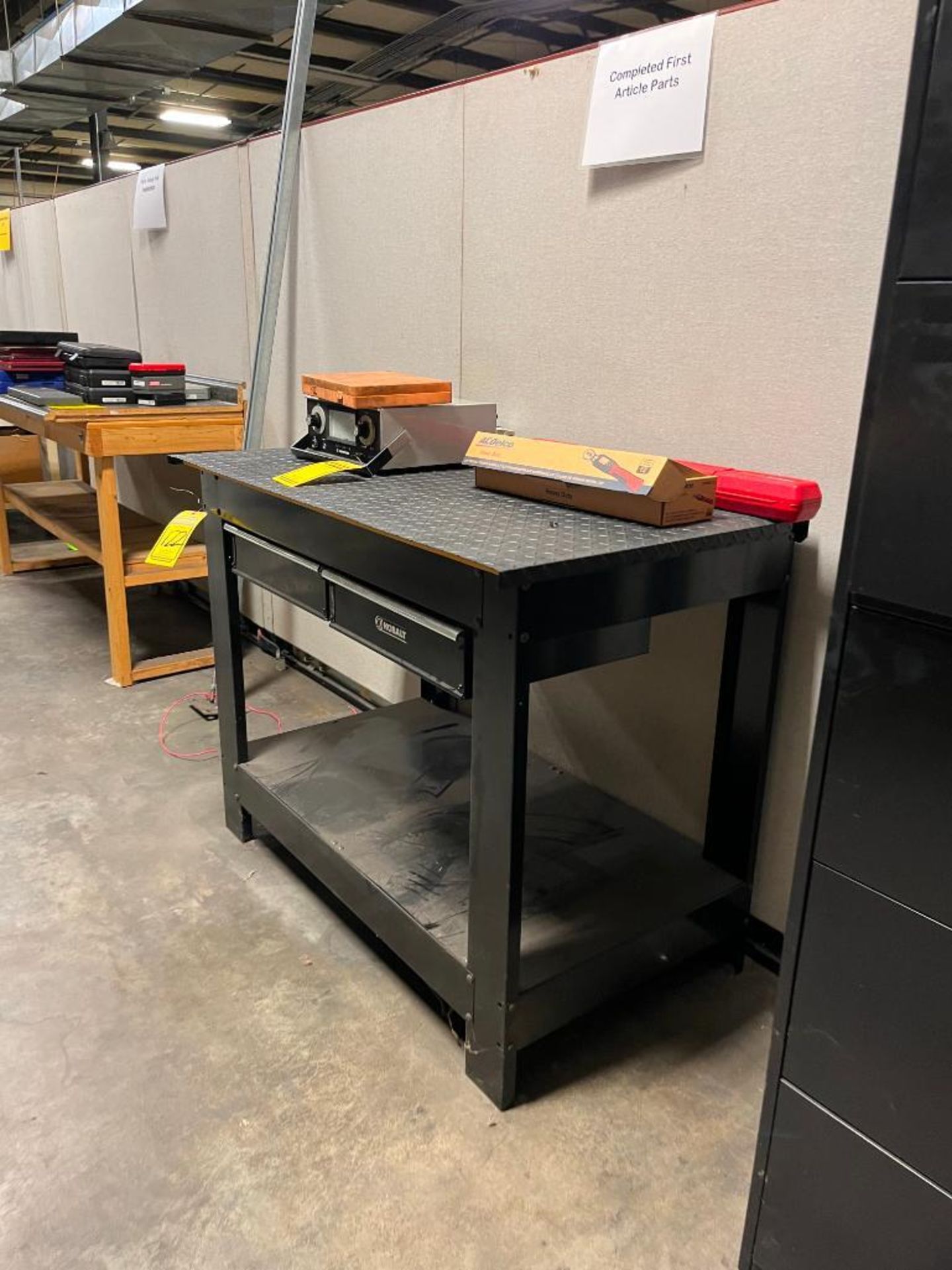 Filing Cabinet & Steel Top Kobalt Workbench - Image 2 of 2