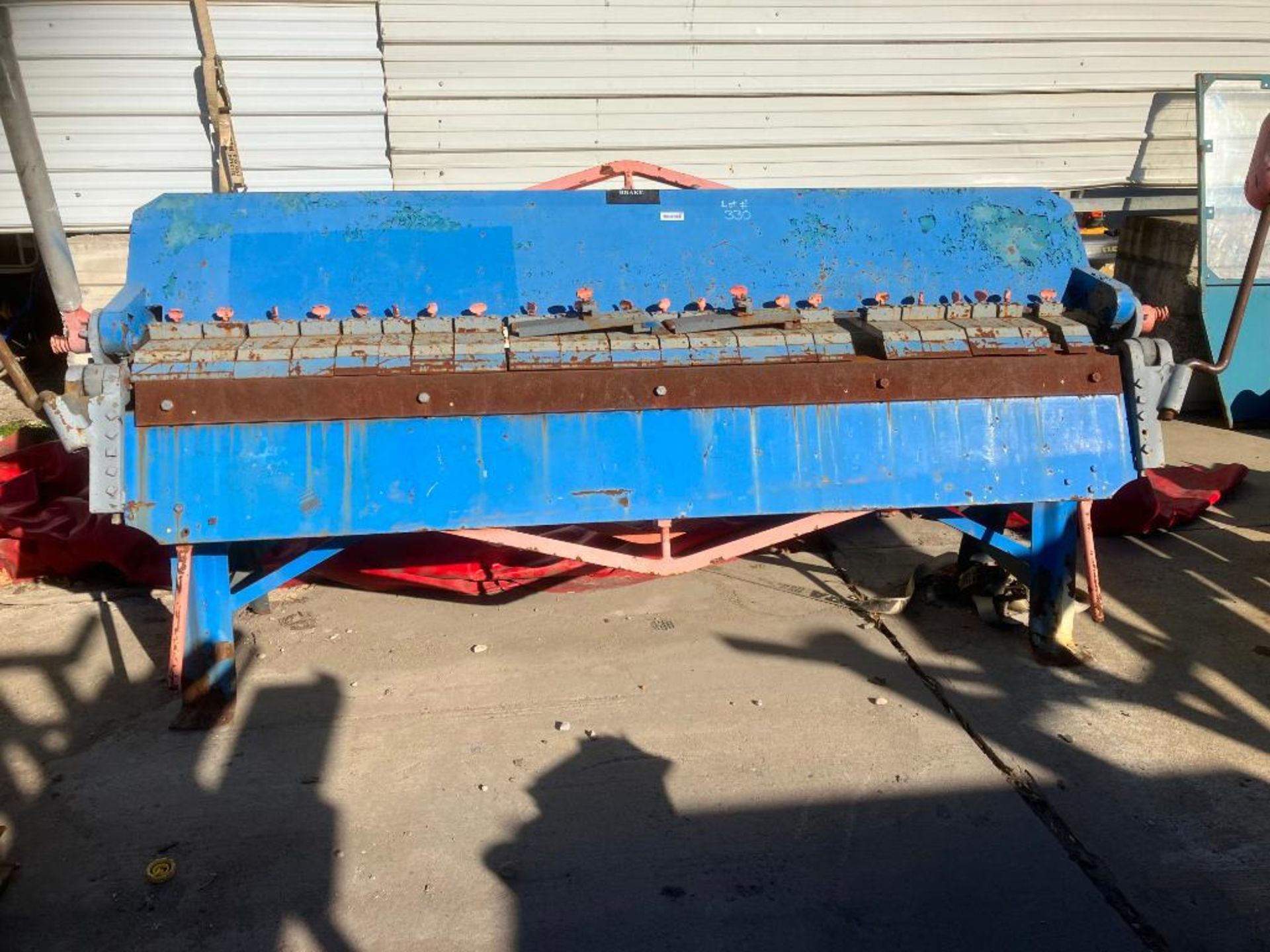 Chicago Steel Bending Finger Brake, Size: W 40, S/N 81976, 8' Mechanical Brake