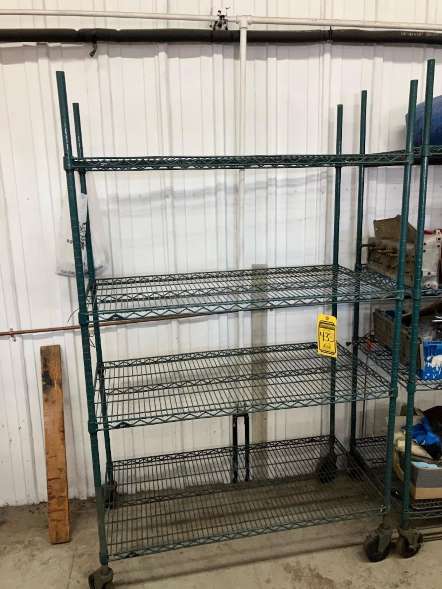 (2) Rolling 4-Shelf Metro Carts; 24'' x 48'' & 24'' x 72''