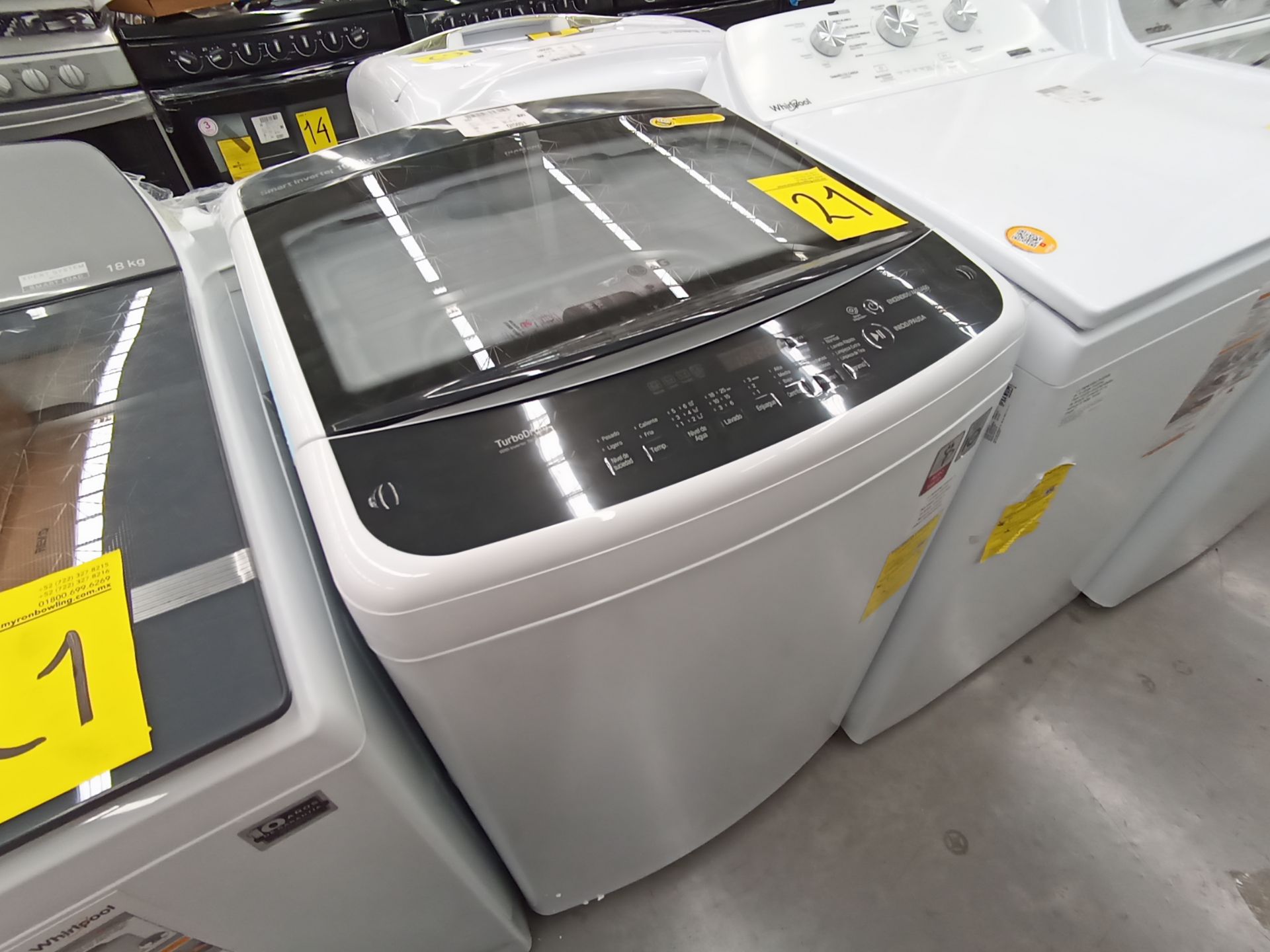 Lote de 3 Lavadoras contiene: 1 Lavadora de 16KG, Marca Whirlpool, Modelo 8MWTW1613MJQ0, Serie HLA3 - Image 5 of 9