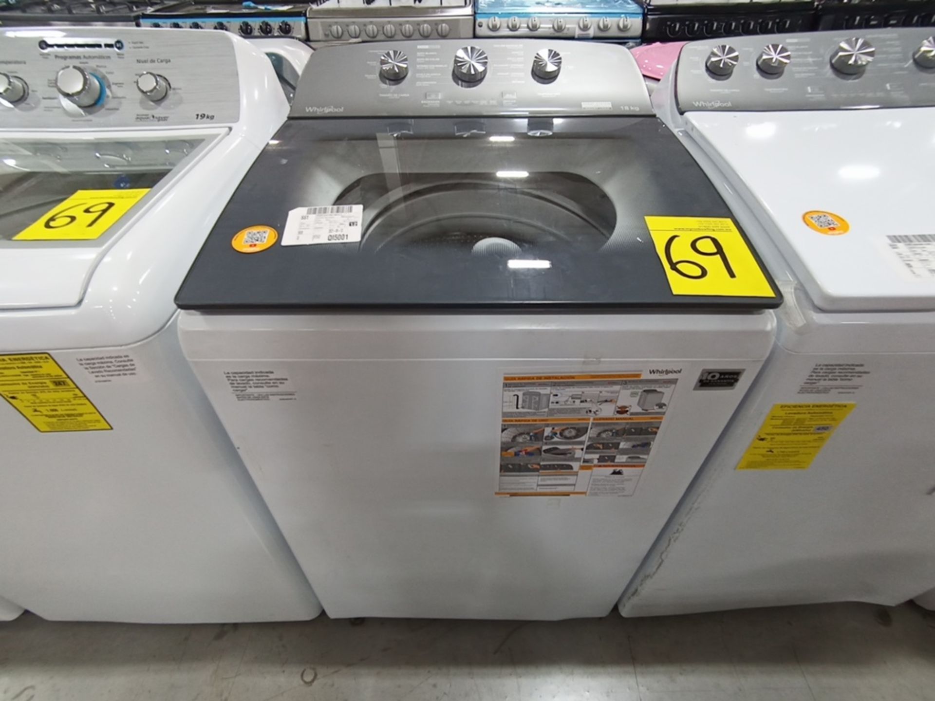 Lote de 3 Lavadoras contiene: 1 Lavadora de 18KG, Marca Whirlpool, Modelo 8MWTW1823WJMD, Serie HLA2 - Image 3 of 13