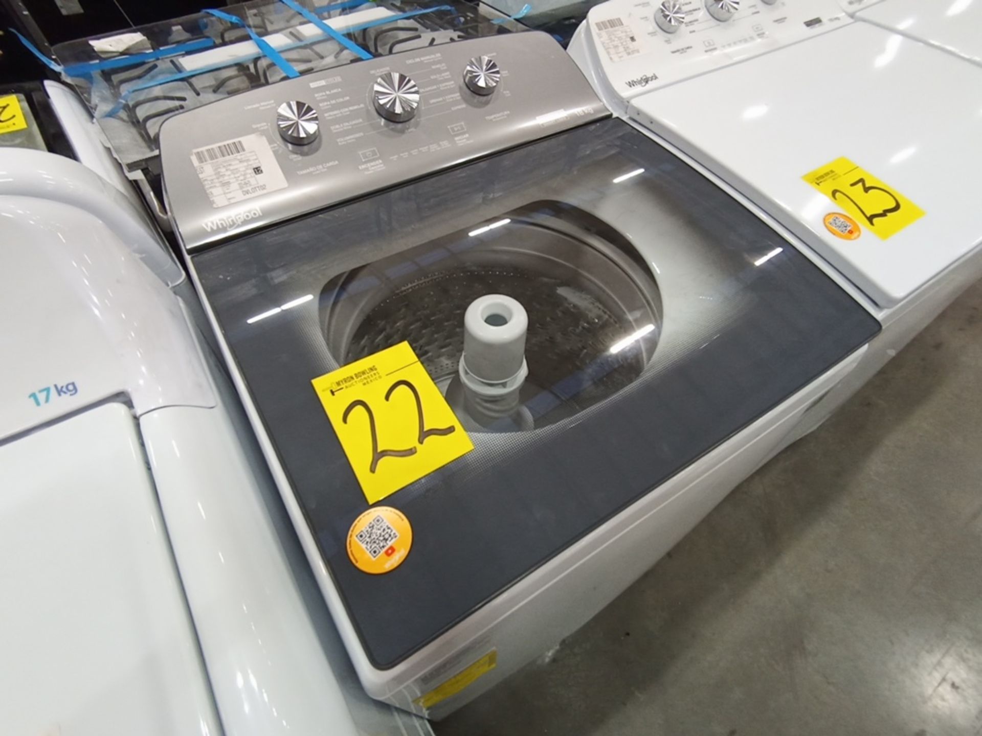 Lote de 2 lavadoras contiene: 1 Lavadora de 18KG, Marca Whirlpool, Modelo 8MWTW1823WJMD, Serie HLA3 - Image 11 of 16