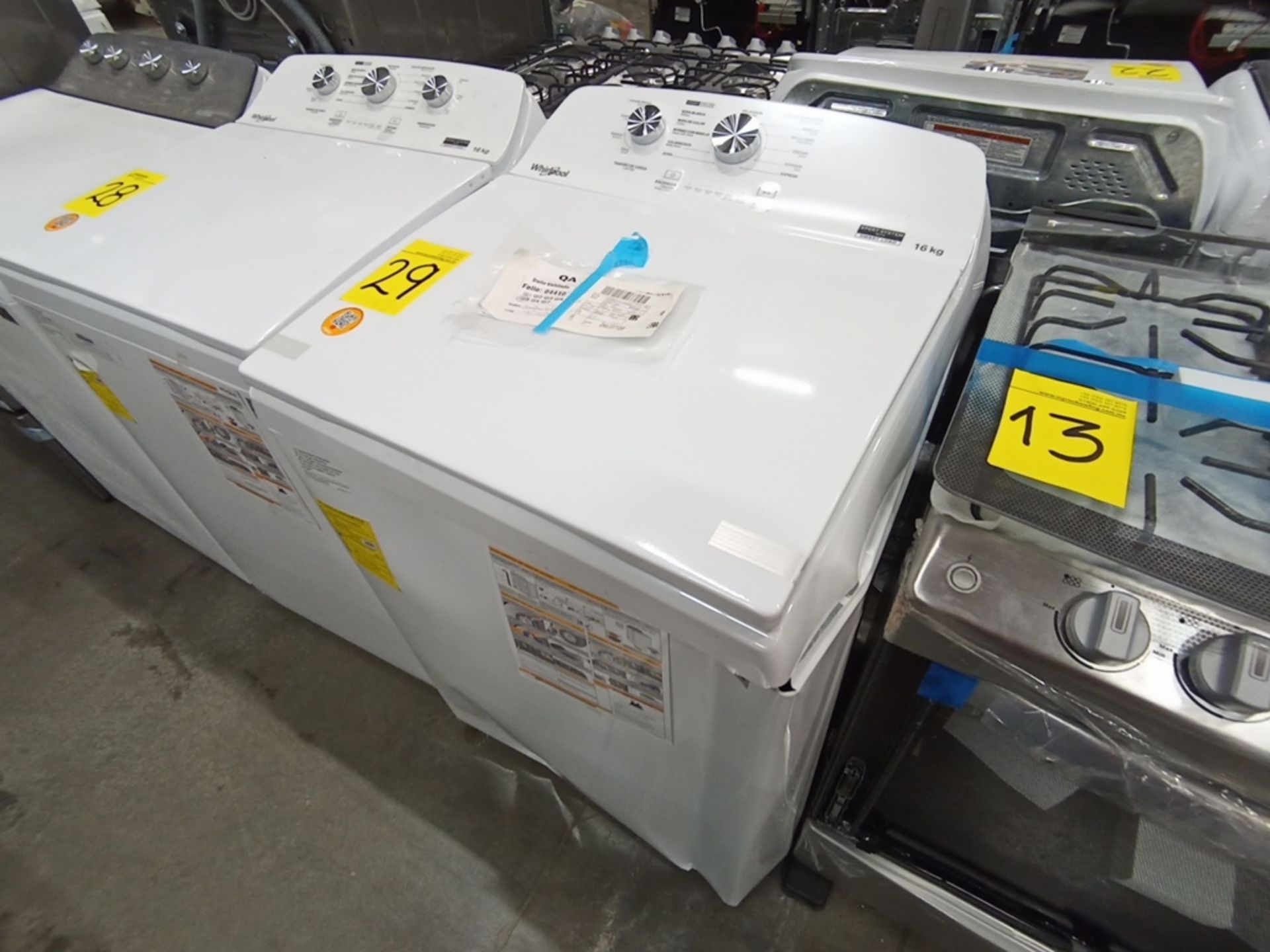 Lote de 2 lavadoras contiene: 1 Lavadora de 16 KG, Marca Whirlpool, Modelo 8MWTW1612MJQ0, Serie HLA