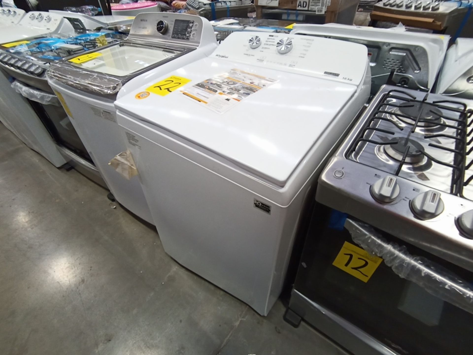 Lote de 2 lavadoras contiene: 1 Lavadora de 18KG, Marca Whirlpool, Modelo 8MWTW1823WJMD, Serie HLA3