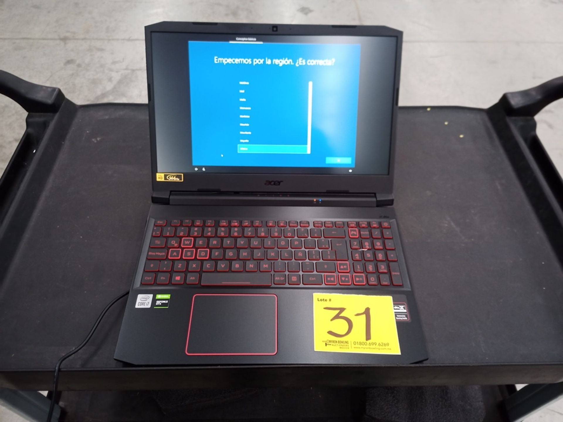 Computadora tipo laptop marca Acer Modelo Nitro 5 Core I7, No de serie NHQ7MAL01J1190F9FE3400, 8GB - Image 8 of 17