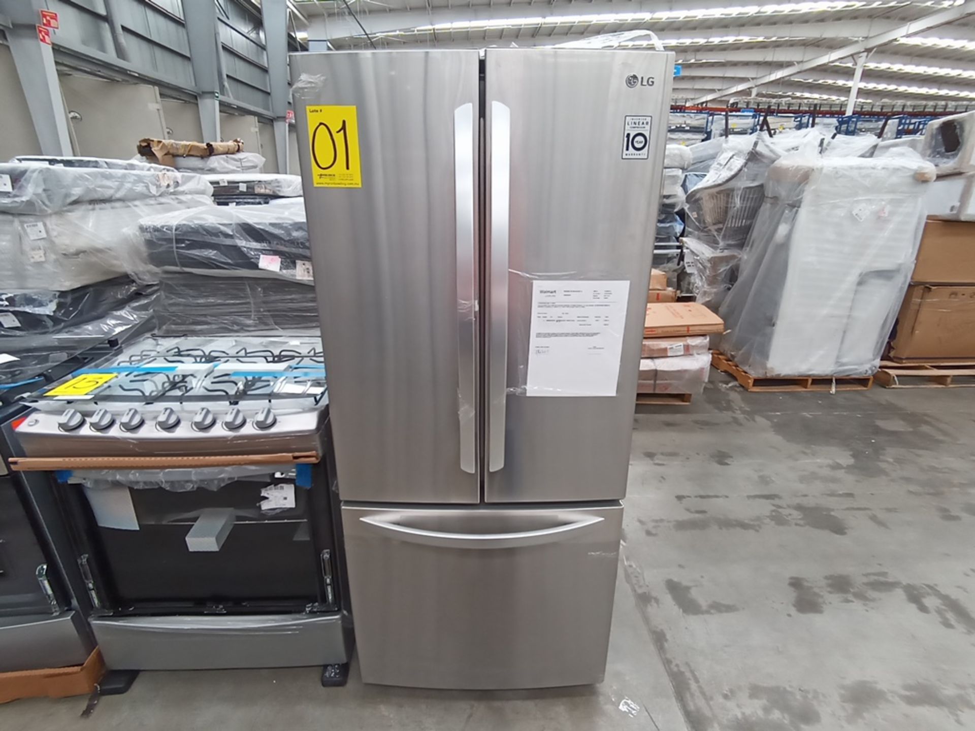 1 Refrigerador con dispensador de agua, Marca LG, Modelo GF22BGSK, Serie 112MRYA05834, Color Gris. - Image 5 of 10