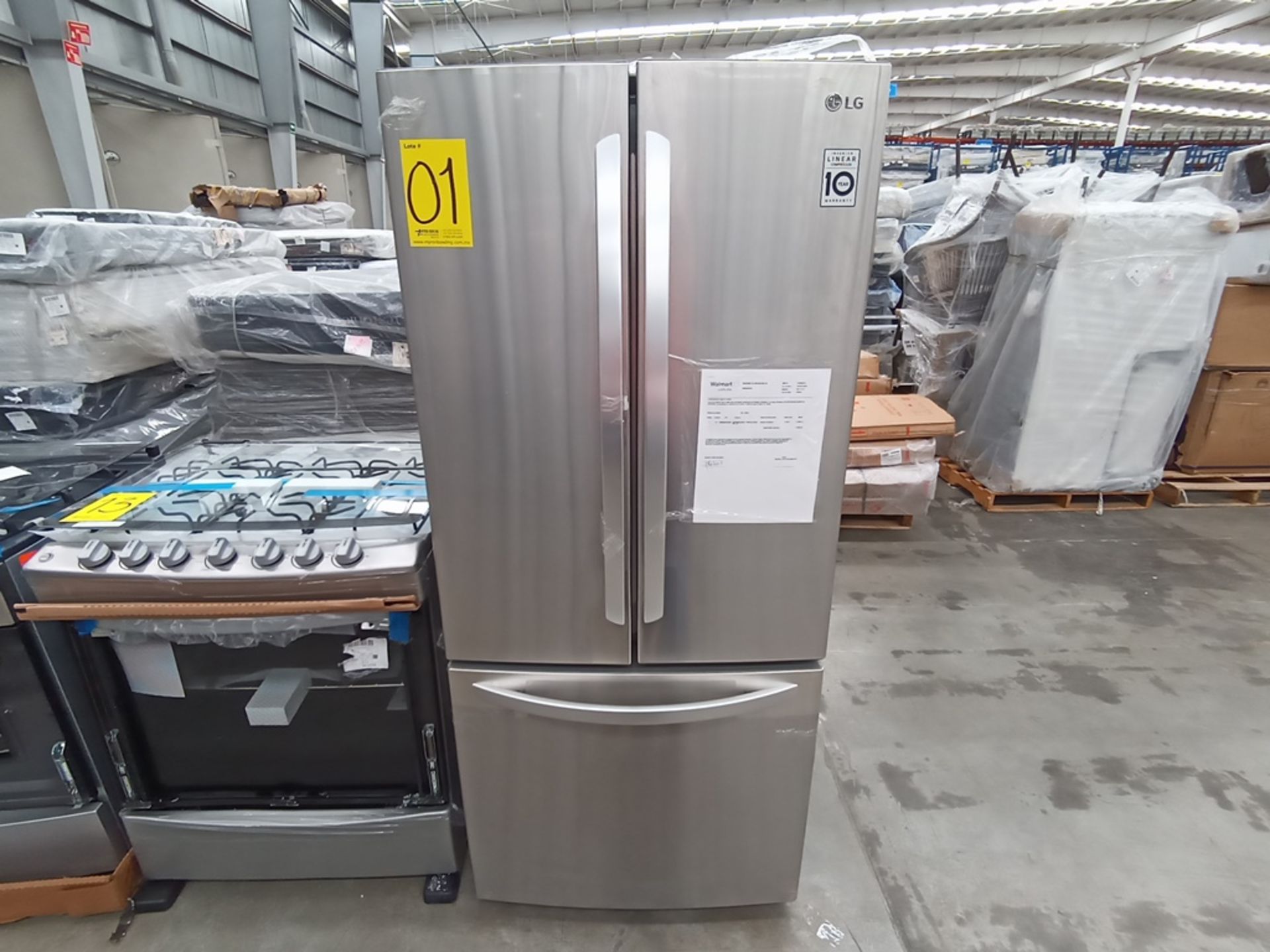 1 Refrigerador con dispensador de agua, Marca LG, Modelo GF22BGSK, Serie 112MRYA05834, Color Gris. - Image 6 of 10