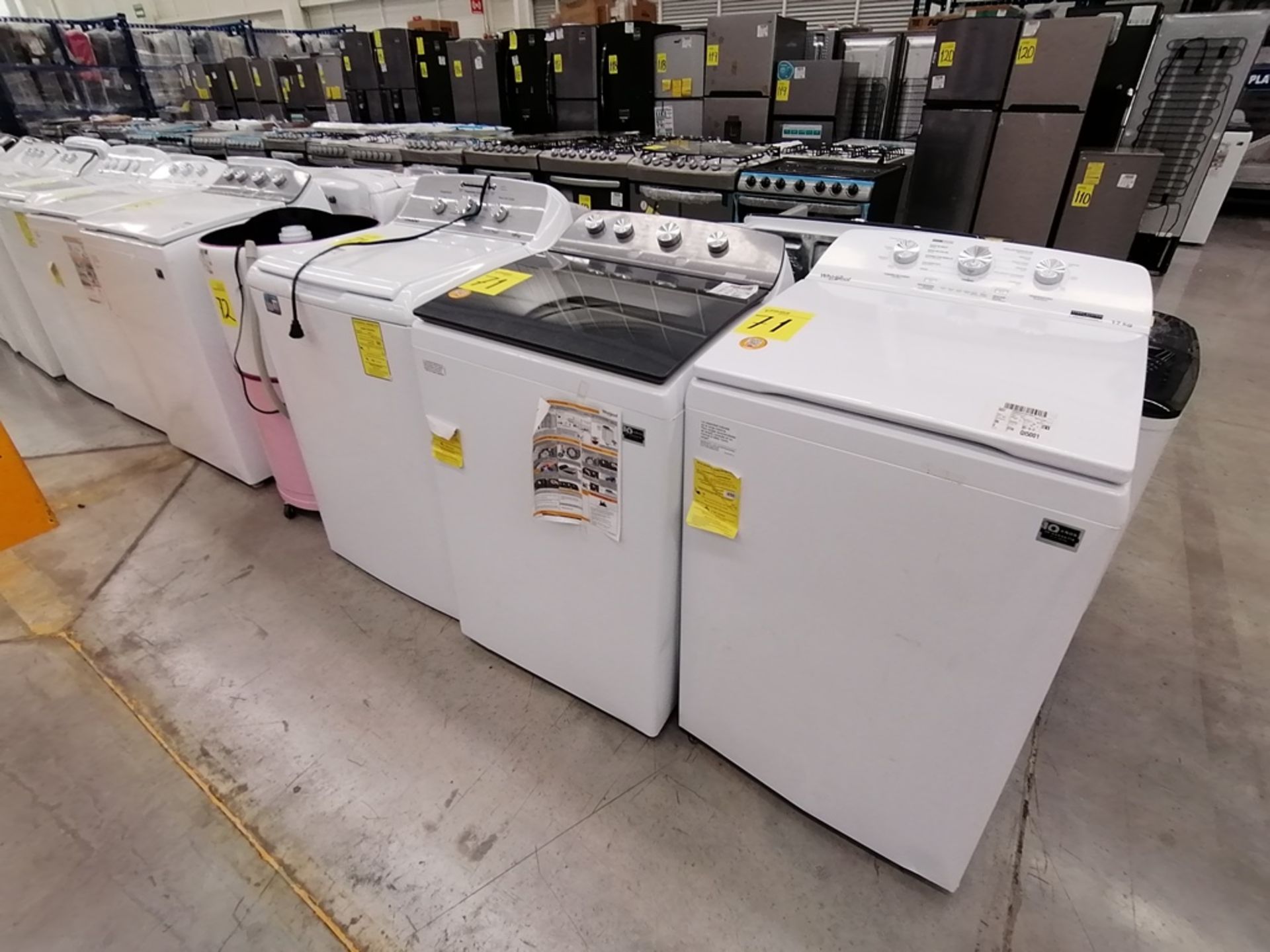 Lote de 3 Lavadoras, Contiene: 1 Lavadora de 17 KG, Marca Whirlpool, Modelo 8MWTW1713MJQ0, Serie HL