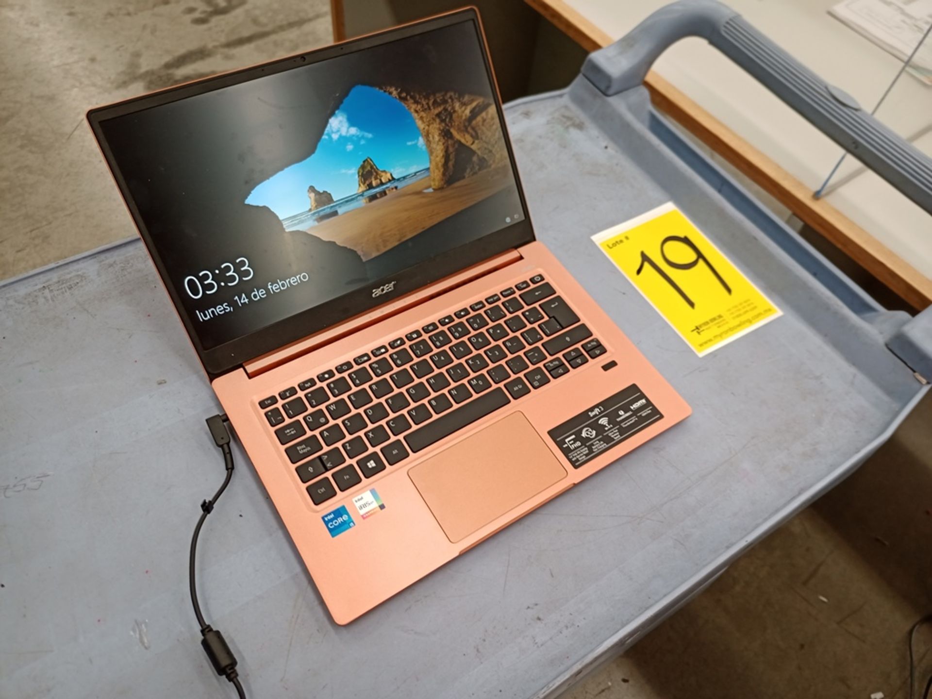 1 Computadora tipo laptop Marca ACER, Modelo SF314595959, Serie NXA0RAL001115100303400, Color Melon - Image 9 of 21