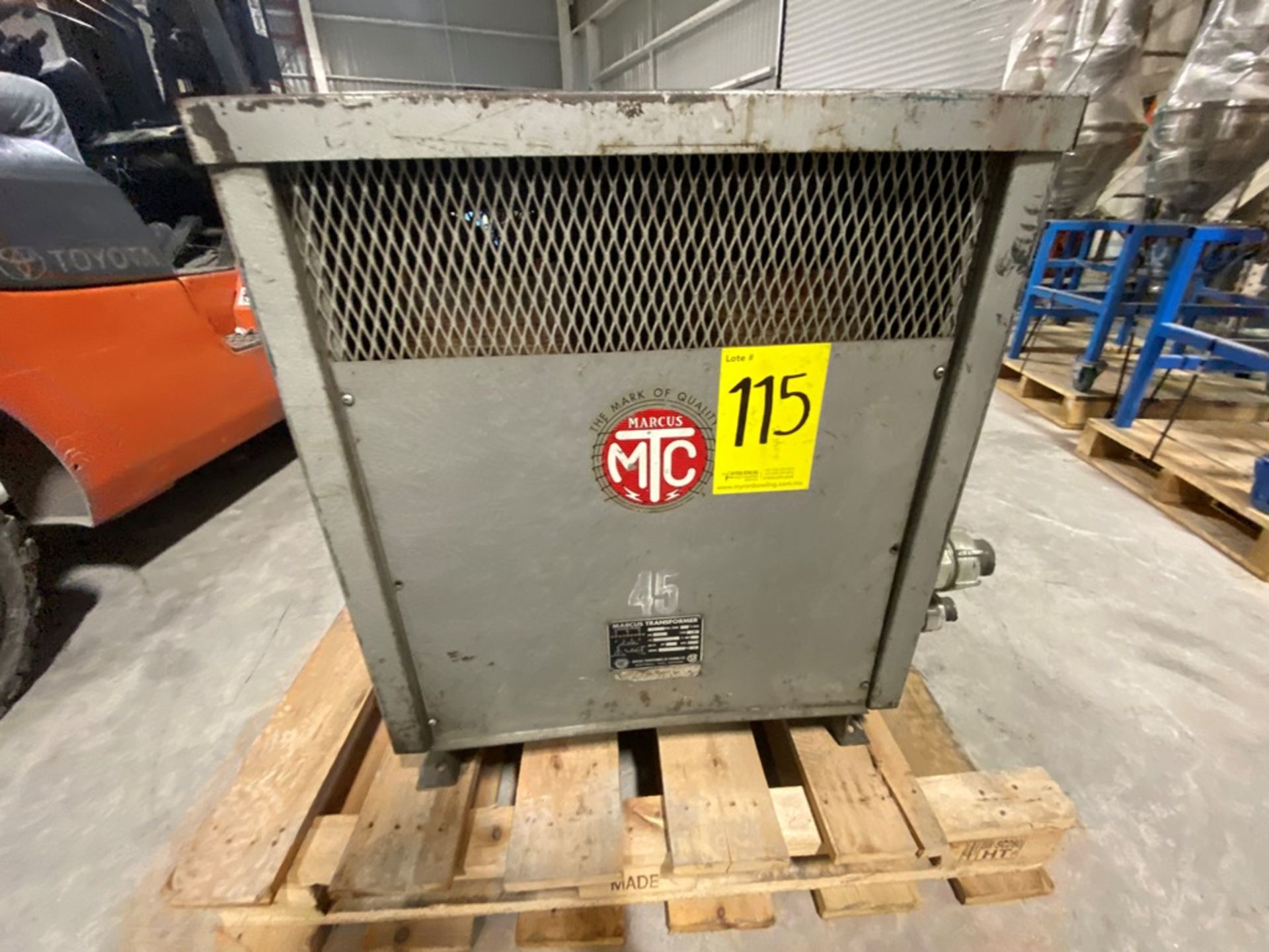 Marcus Three phase transformer dry type, Capacity 45KVA. - Image 13 of 17