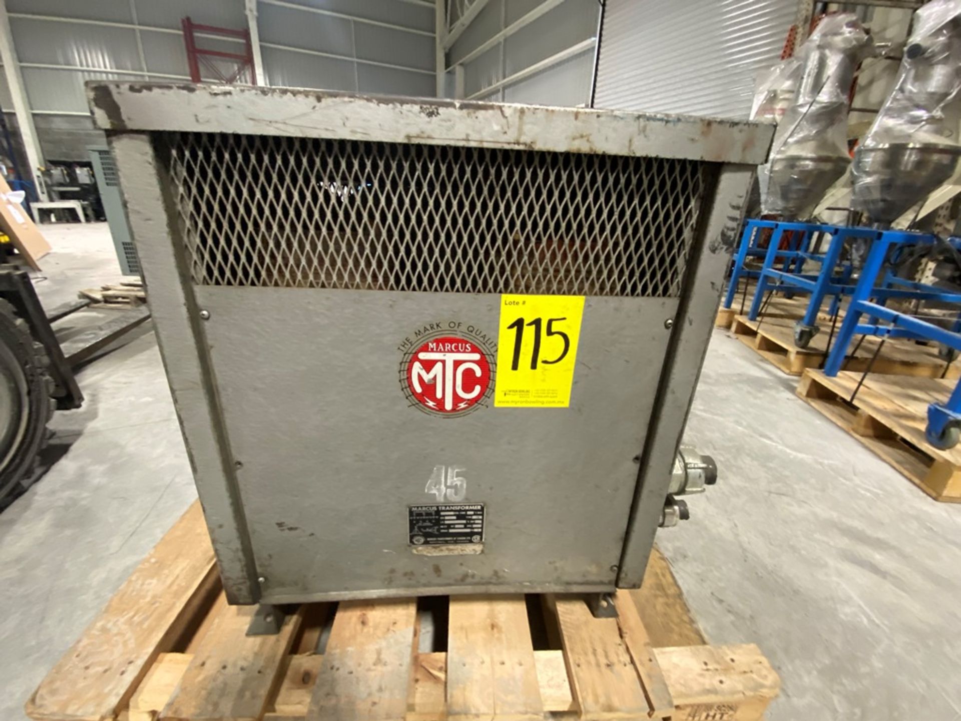 Marcus Three phase transformer dry type, Capacity 45KVA.