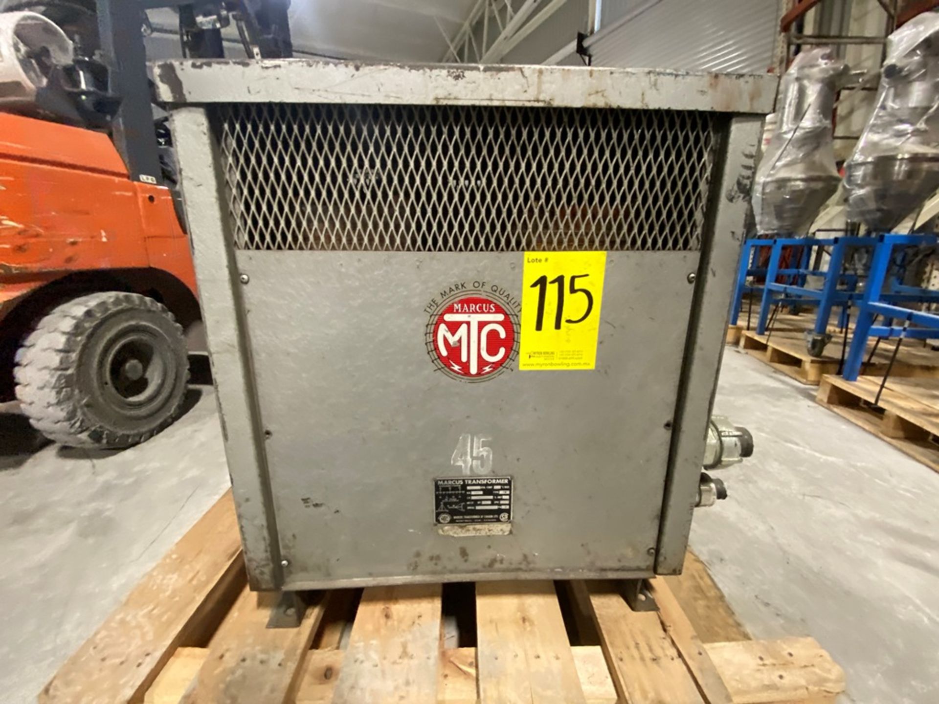 Marcus Three phase transformer dry type, Capacity 45KVA. - Image 14 of 17