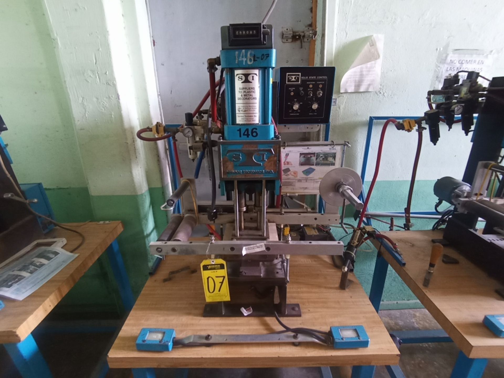 STI Hot Stamping Machine, Head Size 6" x 6" Model HSCS-100