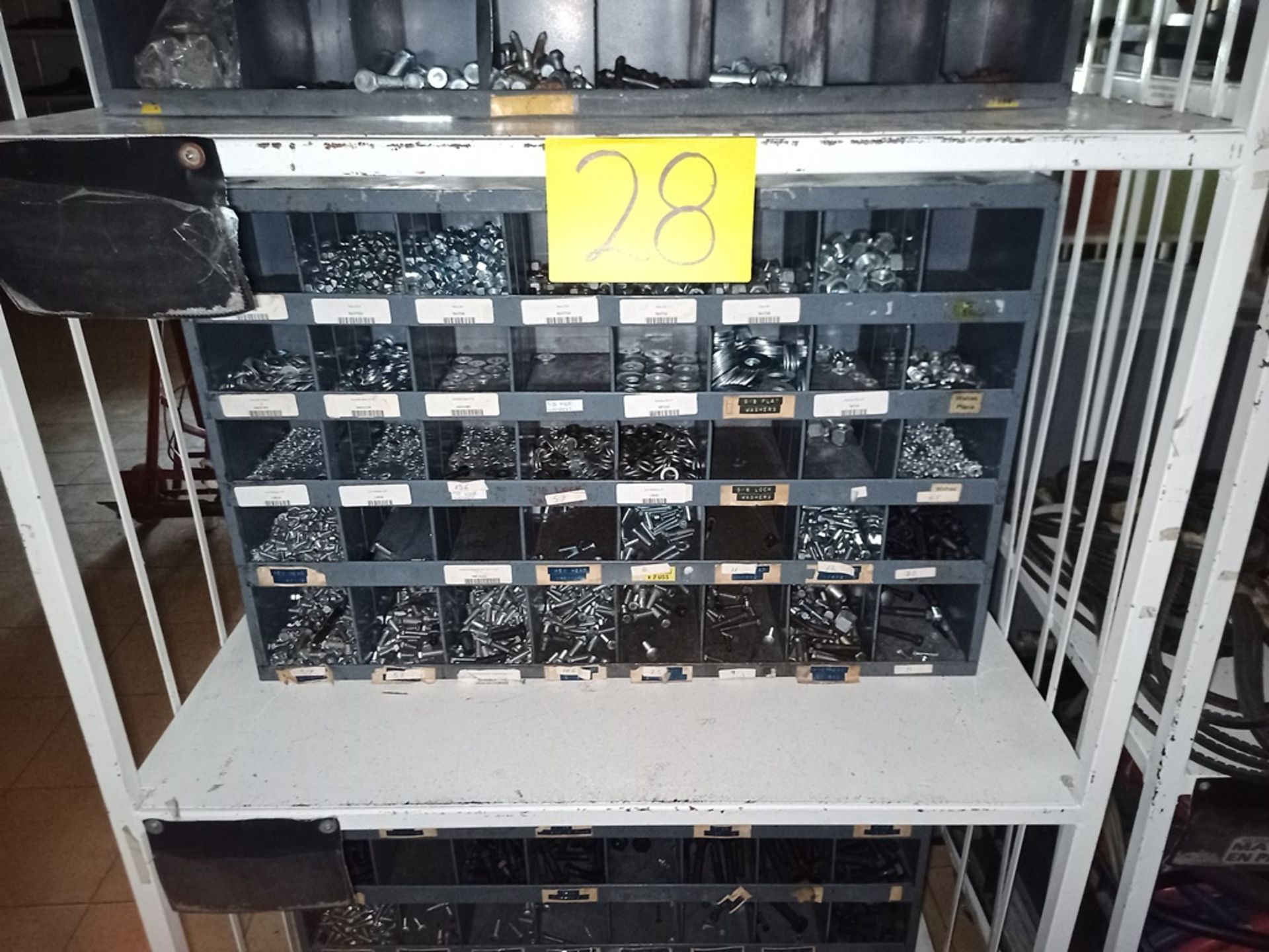 Spare parts storage lot: 7 rack with 24 compartments - Image 14 of 16