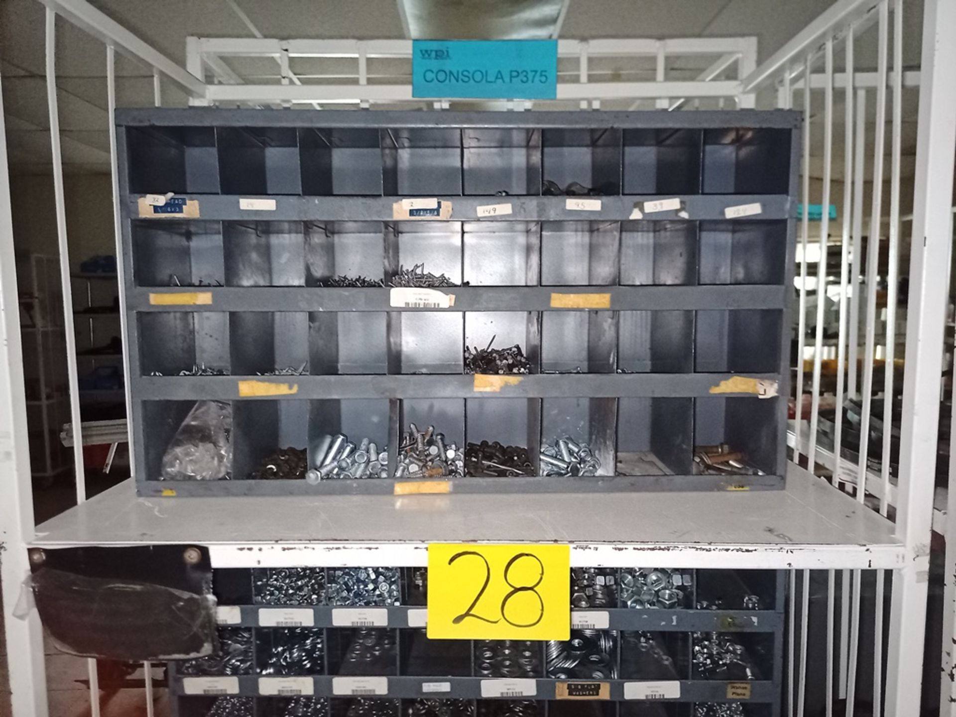 Spare parts storage lot: 7 rack with 24 compartments - Image 13 of 16