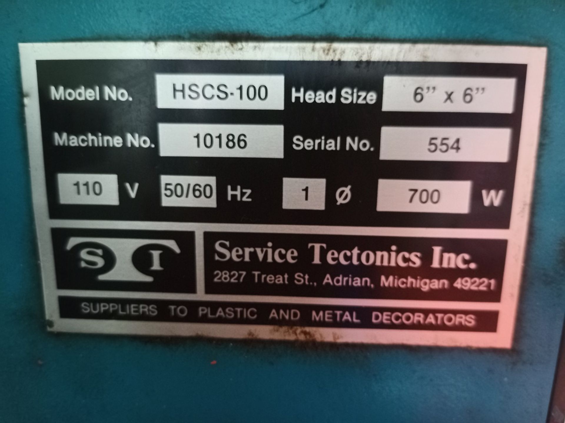 STI Hot Stamping Machine, Head Size 6" x 6" Model HSCS-100 - Image 16 of 17