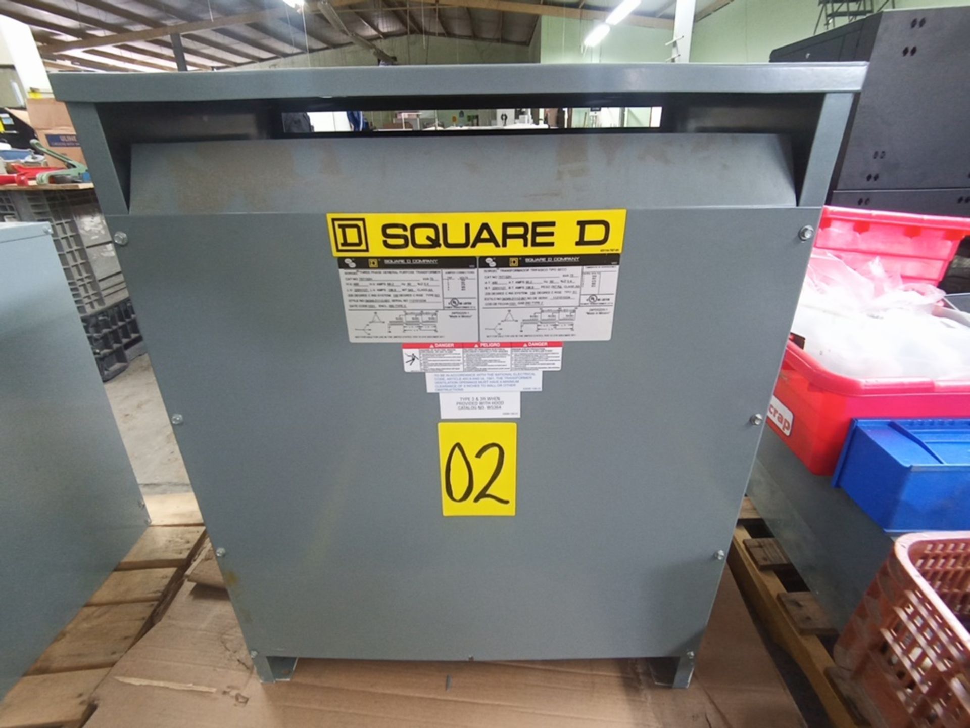 Square D Three-phase dry type transformer, 75KVA Model 34349-21112-007 - Image 2 of 14