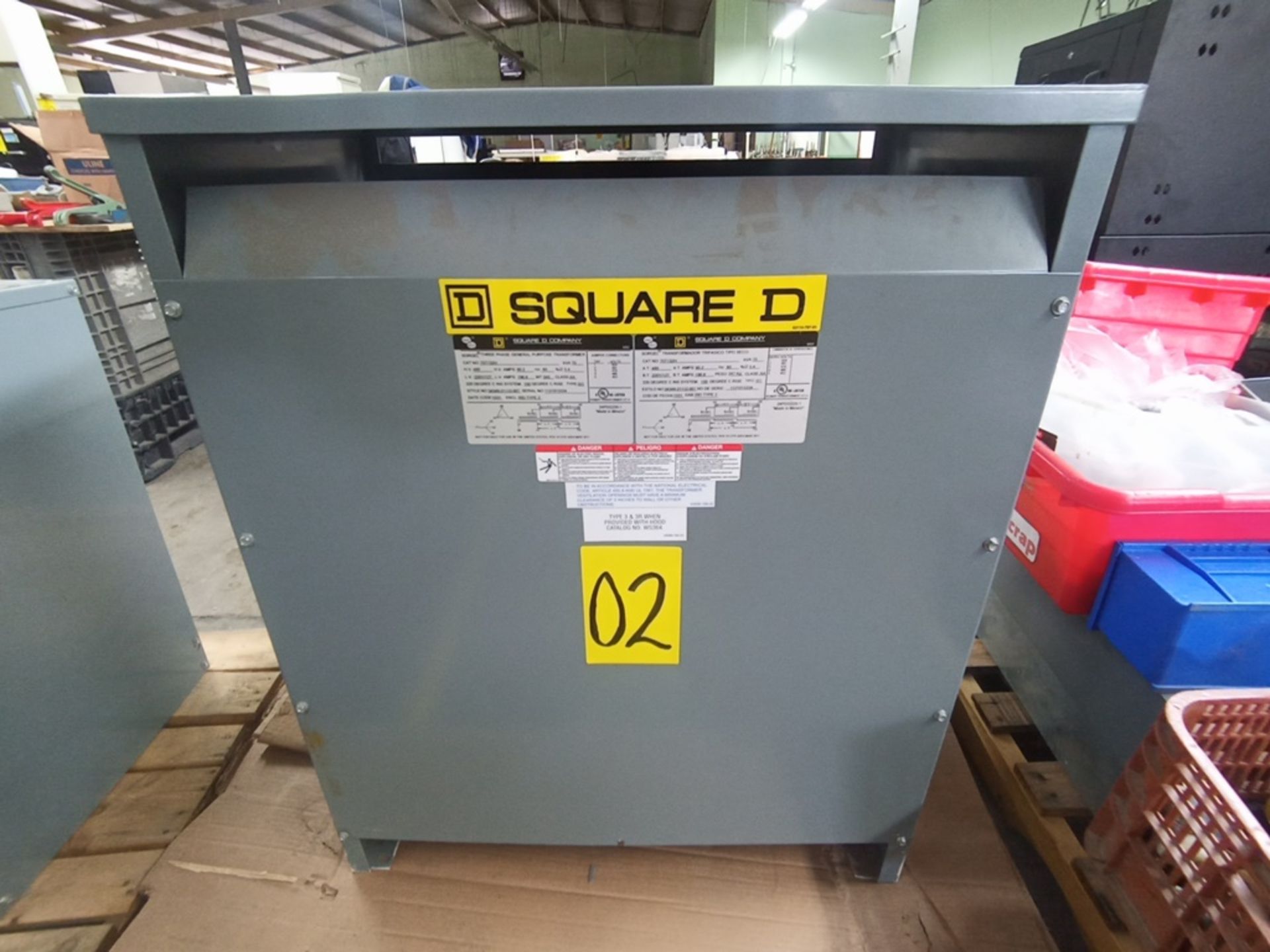 Square D Three-phase dry type transformer, 75KVA Model 34349-21112-007 - Image 3 of 14