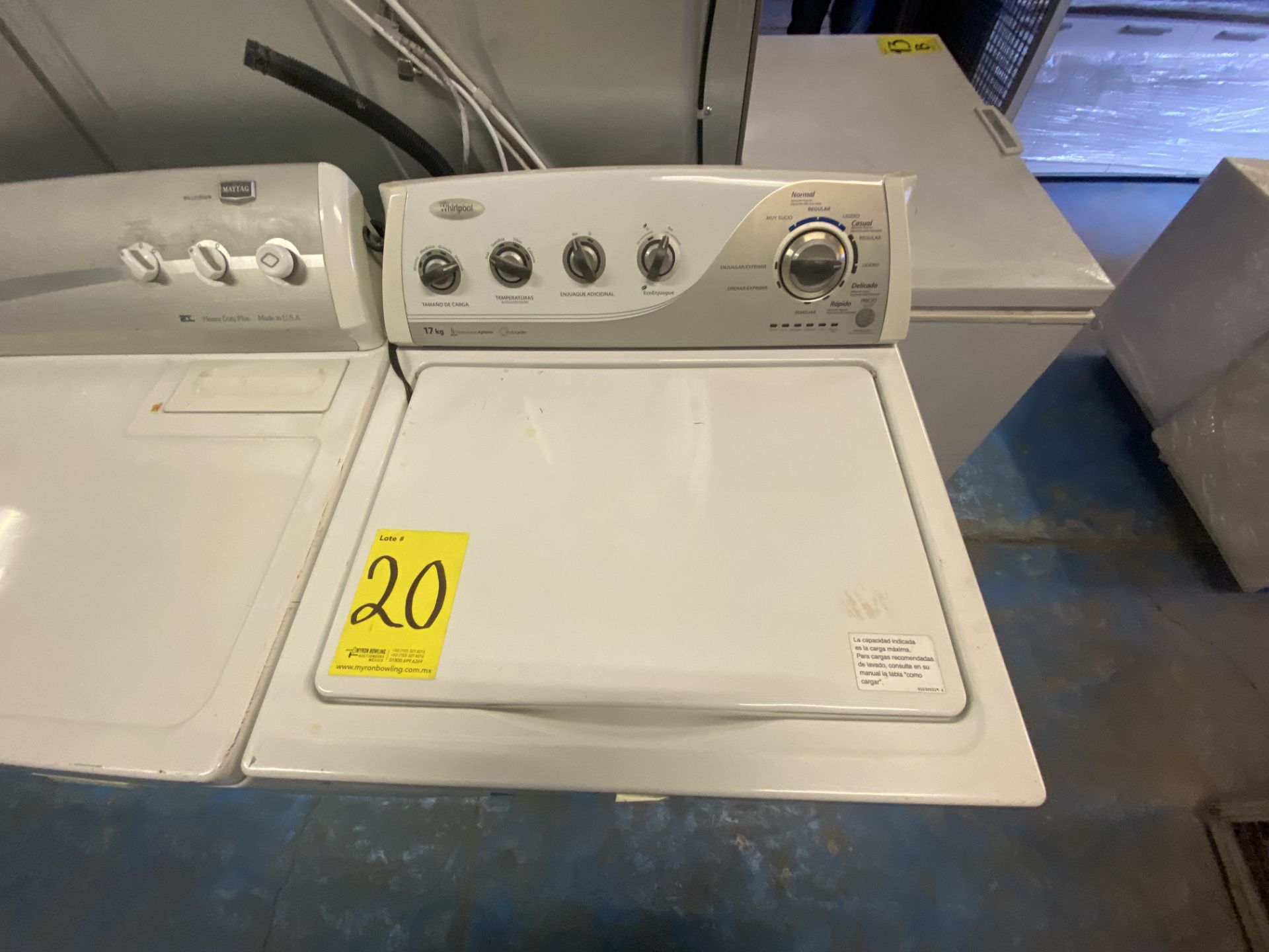 Lote Conformado por 1 Lavadora maraca Whirlpool de 17 kg, color blanco, Modelo 7MWTW170ABM0, Serie - Image 2 of 11