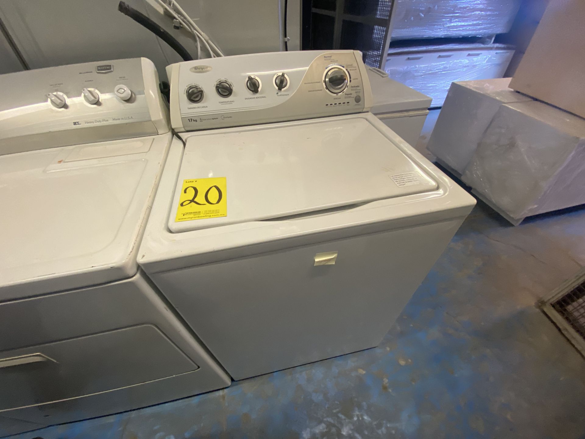 Lote Conformado por 1 Lavadora maraca Whirlpool de 17 kg, color blanco, Modelo 7MWTW170ABM0, Serie - Image 8 of 11