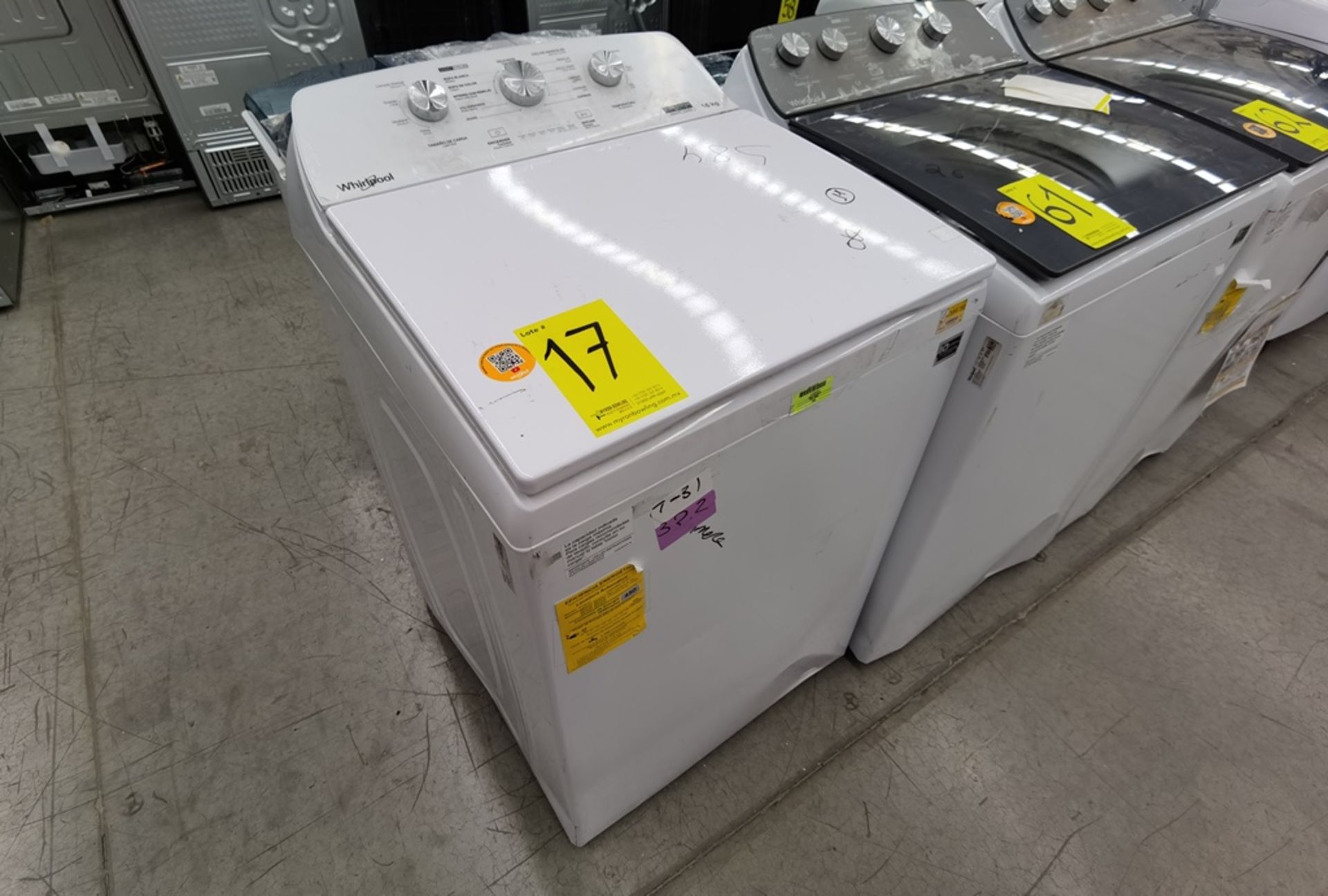 1 Lavadora de 16 Kg, Marca Whirlpool, Modelo 8MWTW1613MJMQ0, Serie 7871, Color Blanco, Daños estéti - Image 8 of 11