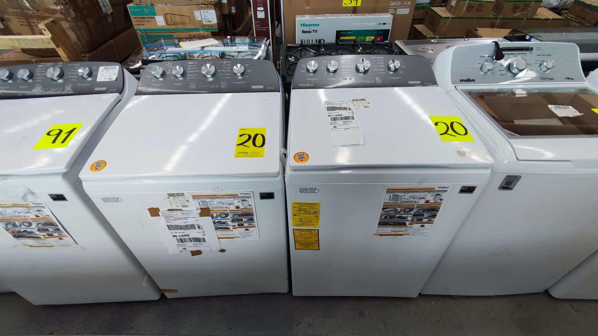 Lote conformado por 2 Lavadoras, Contiene; 1 Lavadora de 20kg, Marca Whirlpool, Modelo 8MWTW2024MJM - Image 6 of 9