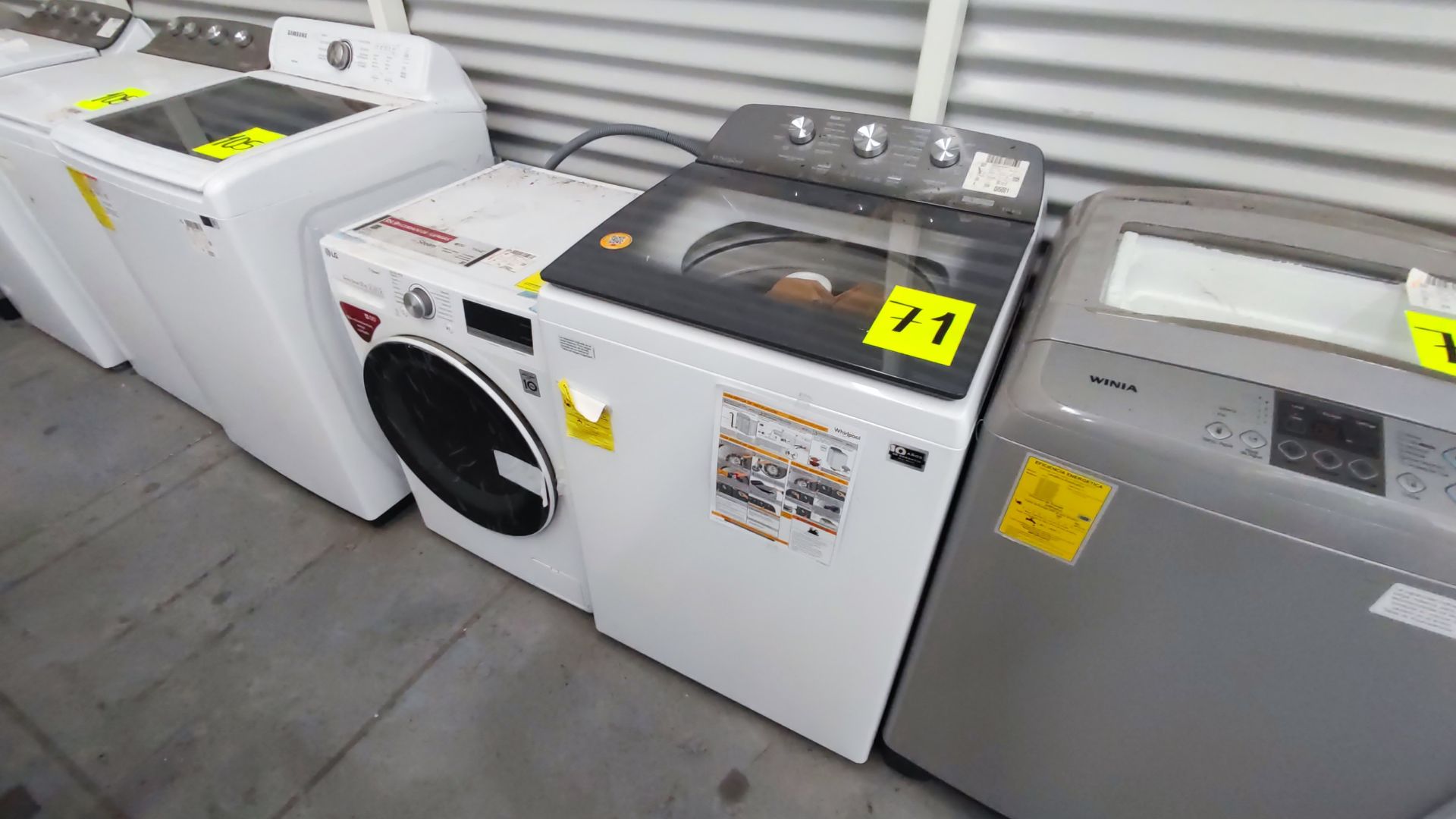 Lote conformado por 2 Lavadoras, Contiene; 1 Lavadora de 17 kg, Marca LG, Modelo WM12WVC456, Serie