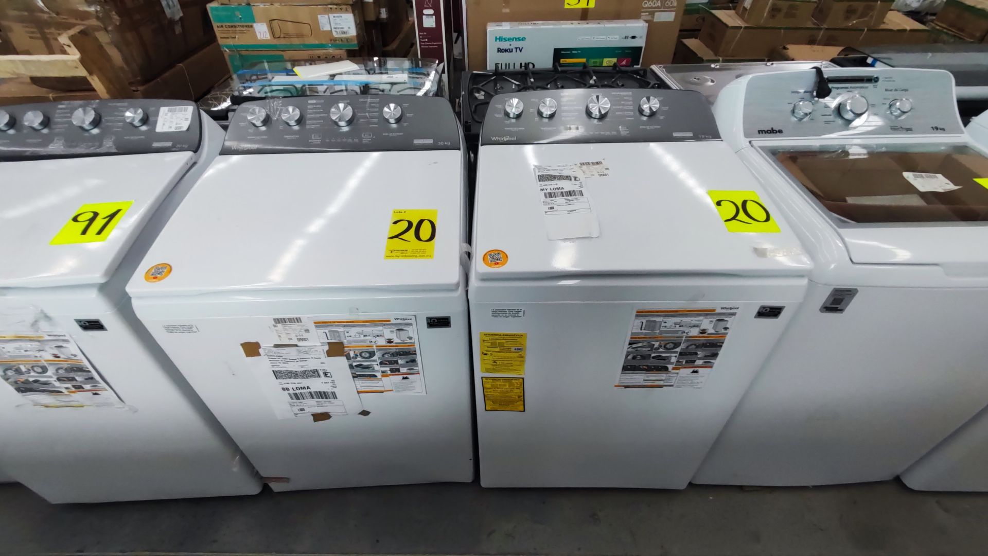 Lote conformado por 2 Lavadoras, Contiene; 1 Lavadora de 20kg, Marca Whirlpool, Modelo 8MWTW2024MJM - Image 5 of 9