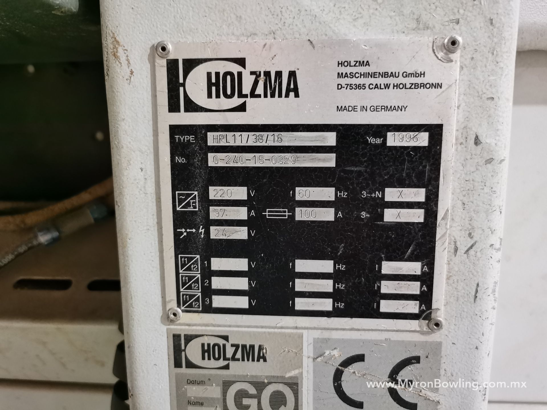 Holzma Gray Saw Machine / Gray Holzma - Infeed, Model 'HPL11/38/16, S/N 0-240-15-0329, Year 1998 - Image 24 of 26