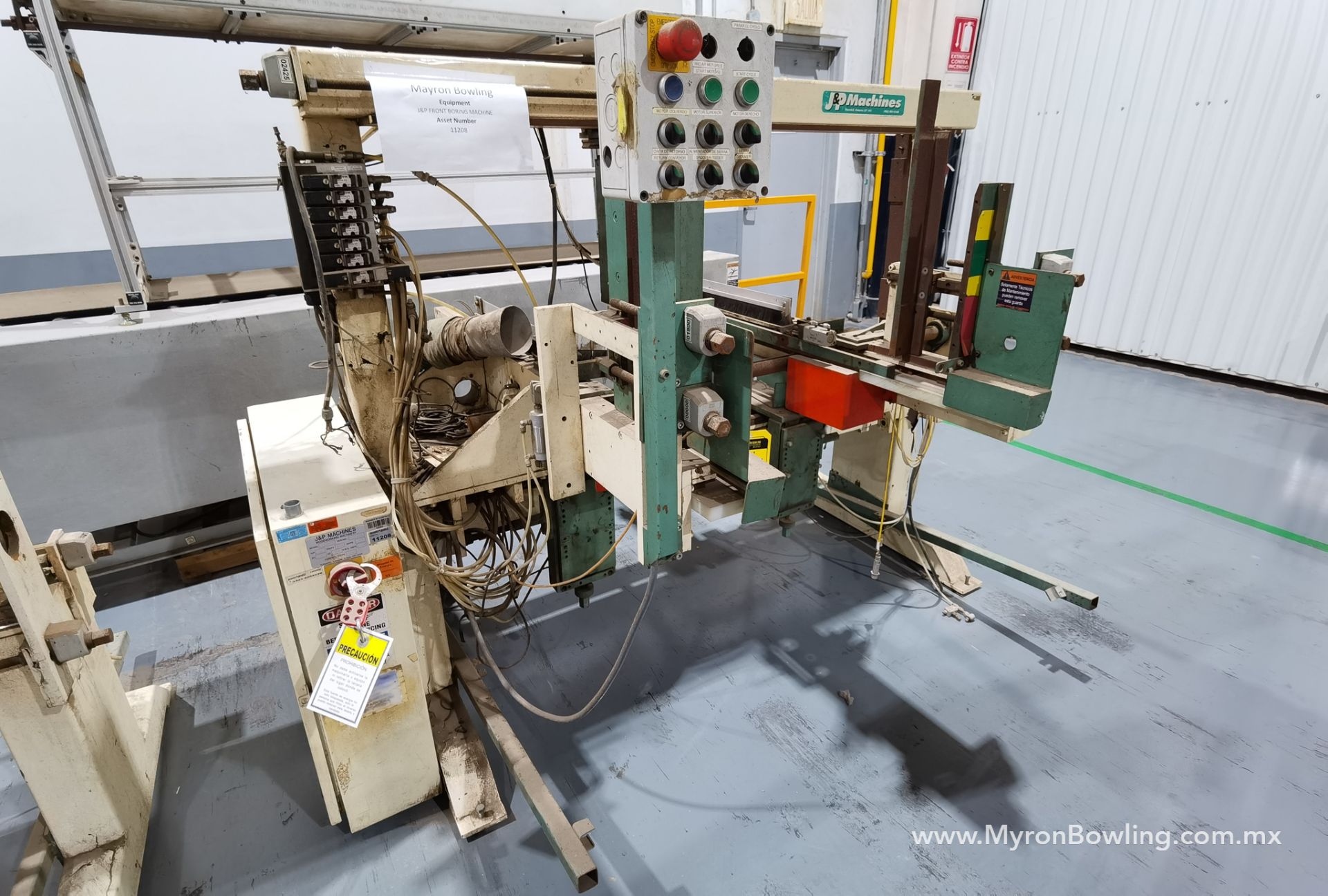 J&P Drawer Front Boring Machine, Model 3VDGC, S/N 240306, 460 V / 60 Hz, ASSET NUMBER 11208. - Image 13 of 23