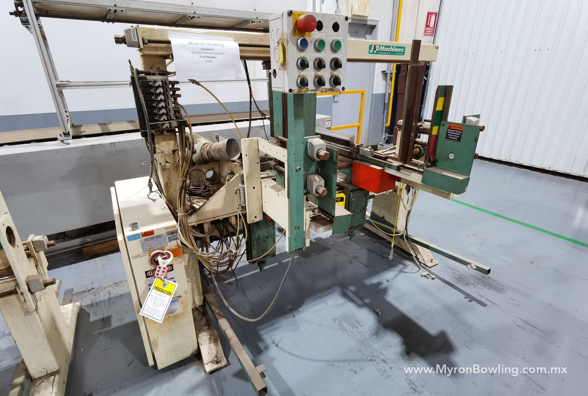 J&P Drawer Front Boring Machine, Model 3VDGC, S/N 240306, 460 V / 60 Hz, ASSET NUMBER 11208. - Image 11 of 23