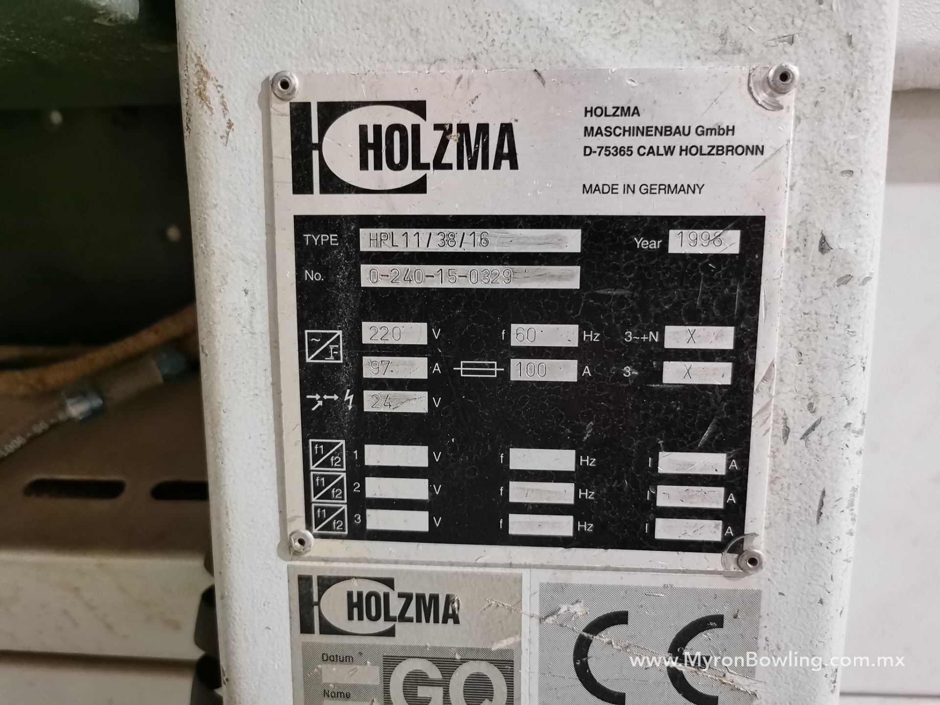 Holzma Gray Saw Machine / Gray Holzma - Infeed, Model 'HPL11/38/16, S/N 0-240-15-0329, Year 1998 - Image 9 of 26