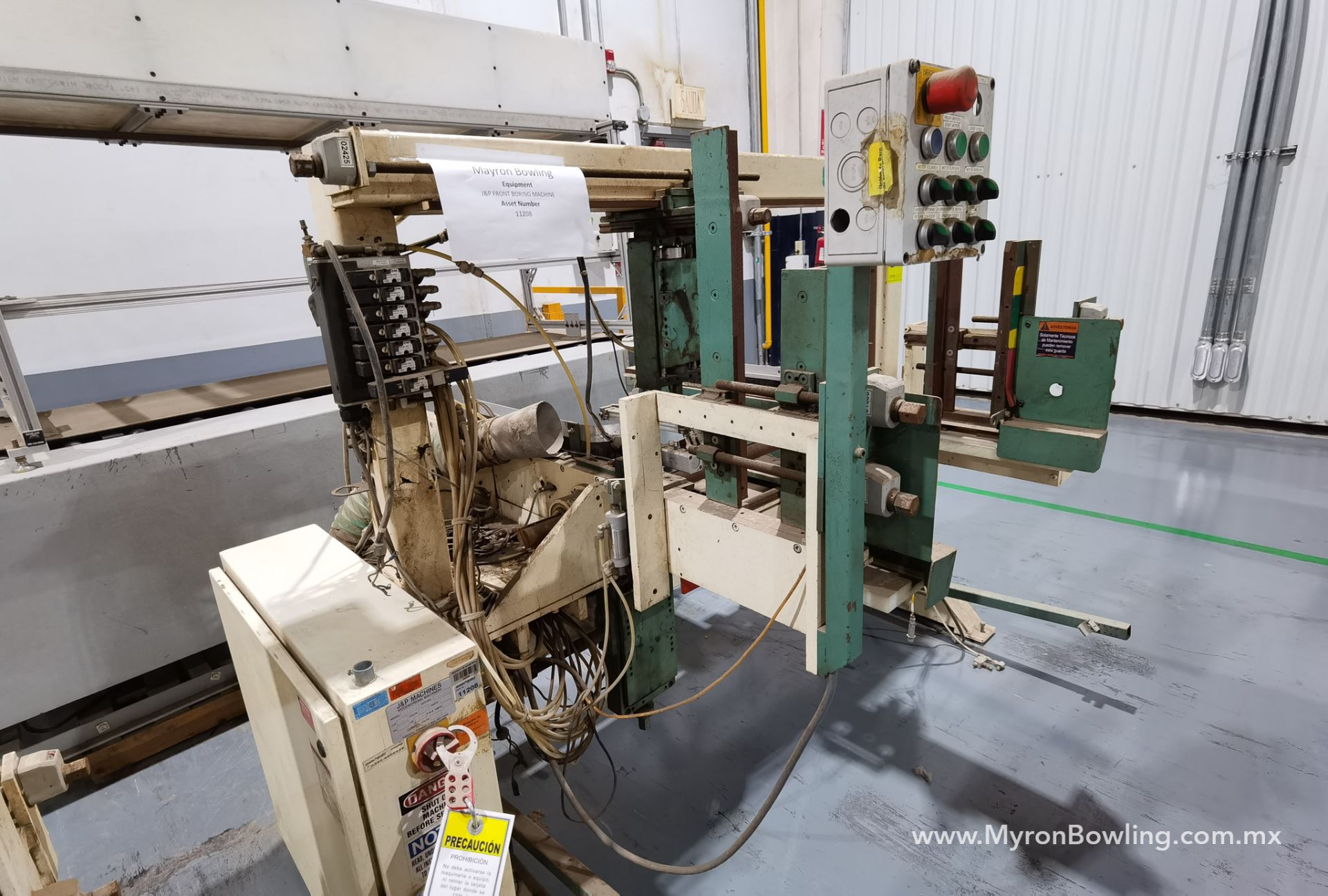 J&P Drawer Front Boring Machine, Model 3VDGC, S/N 240306, 460 V / 60 Hz, ASSET NUMBER 11208. - Image 21 of 23