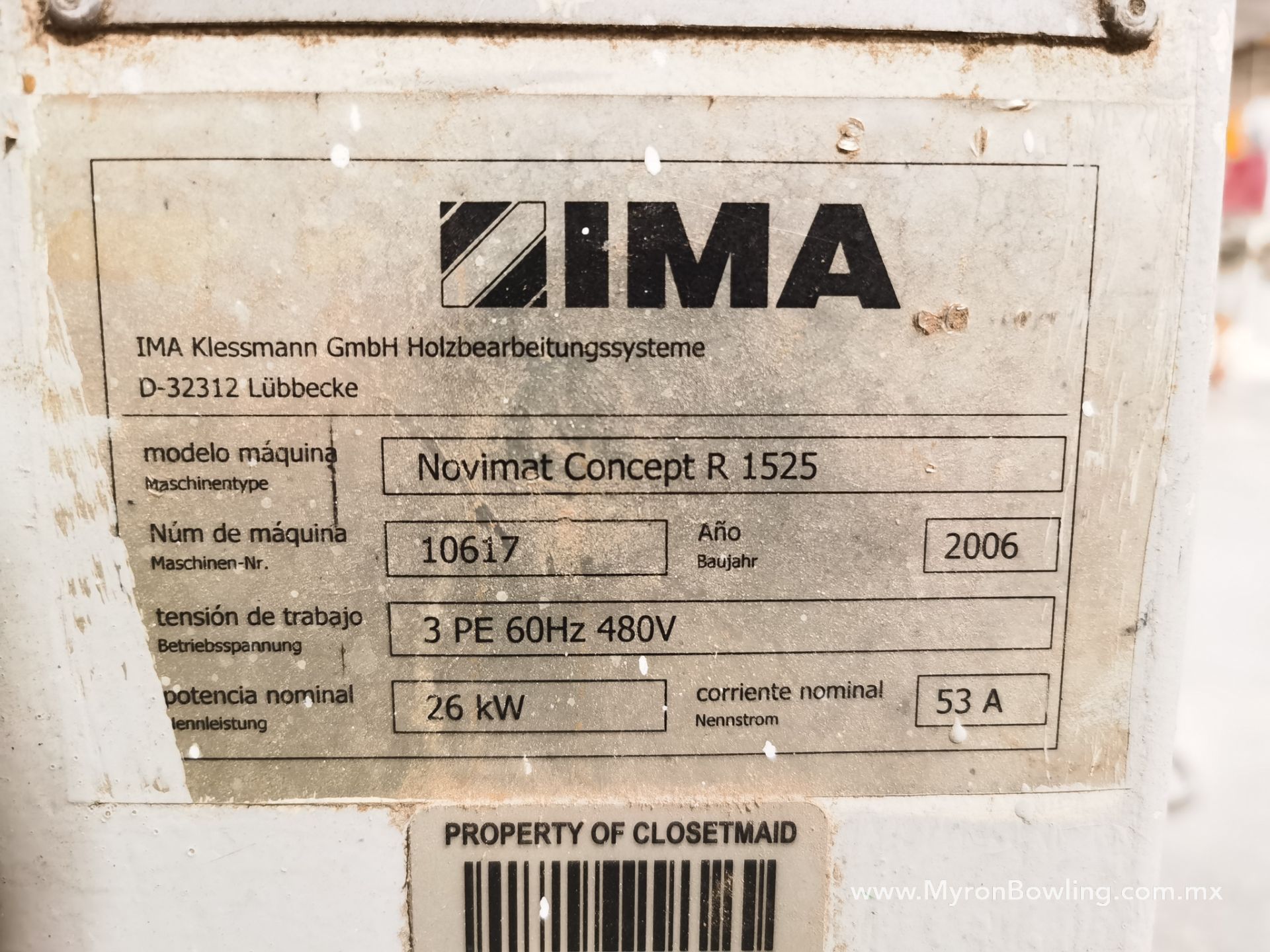 Ima Edge Bander, Model Novimat Concept 1/G80/R1525/3, S/N 10617, Year 2006, 480 V / 60 - Image 39 of 40