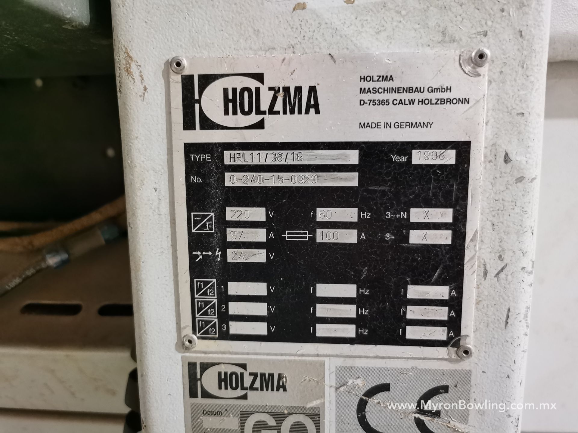 Holzma Gray Saw Machine / Gray Holzma - Infeed, Model 'HPL11/38/16, S/N 0-240-15-0329, Year 1998 - Image 25 of 26