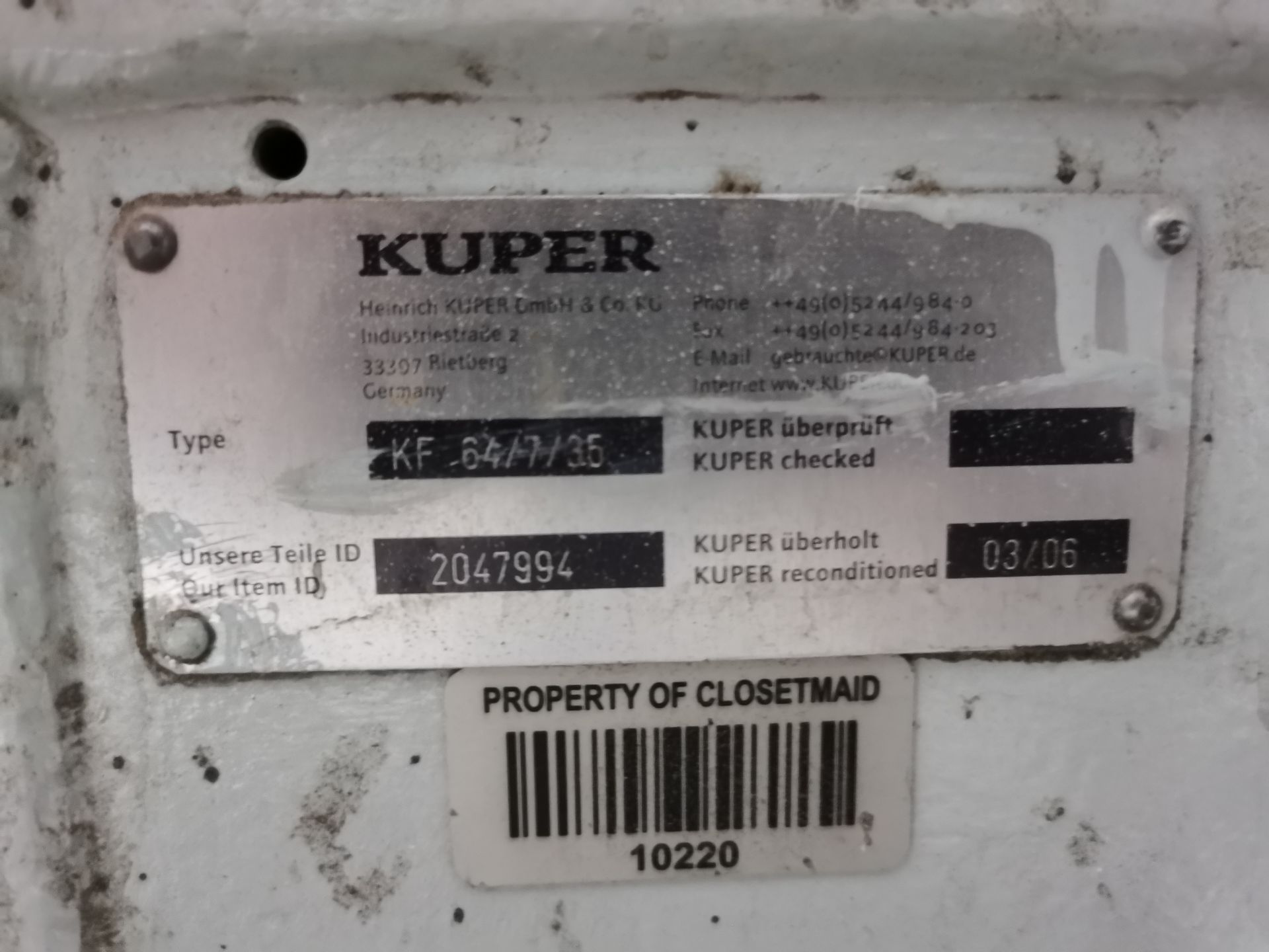 Kuper Double Edge Bander, Model KF 64/7/35, S/N 0-064-11-0003, Year 1999, 480 V / 60 Hz, ASSET - Image 56 of 58