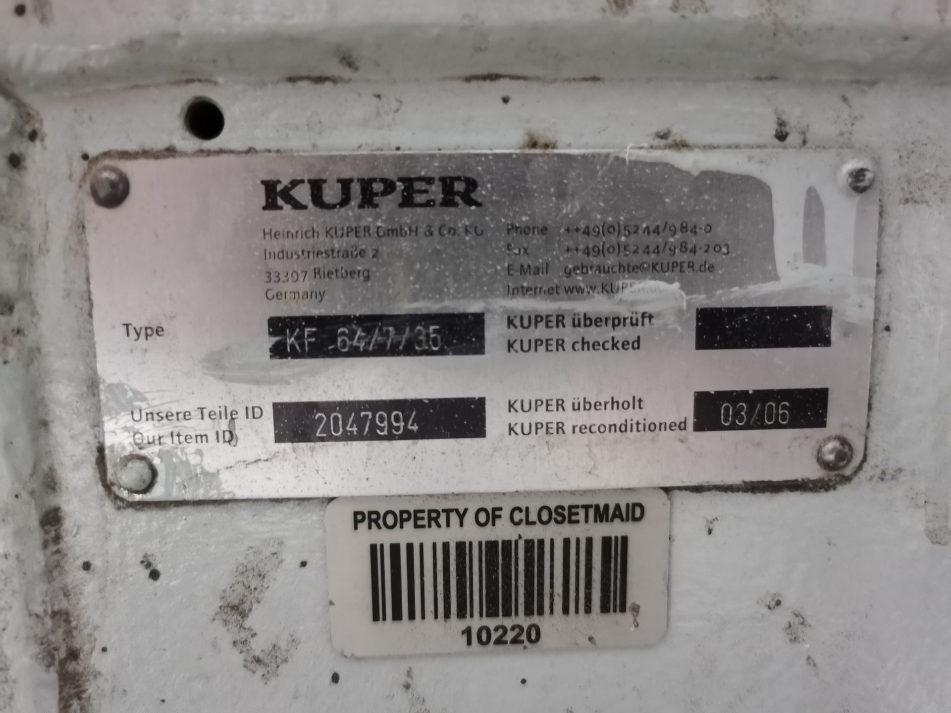 Kuper Double Edge Bander, Model KF 64/7/35, S/N 0-064-11-0003, Year 1999, 480 V / 60 Hz, ASSET - Image 19 of 58