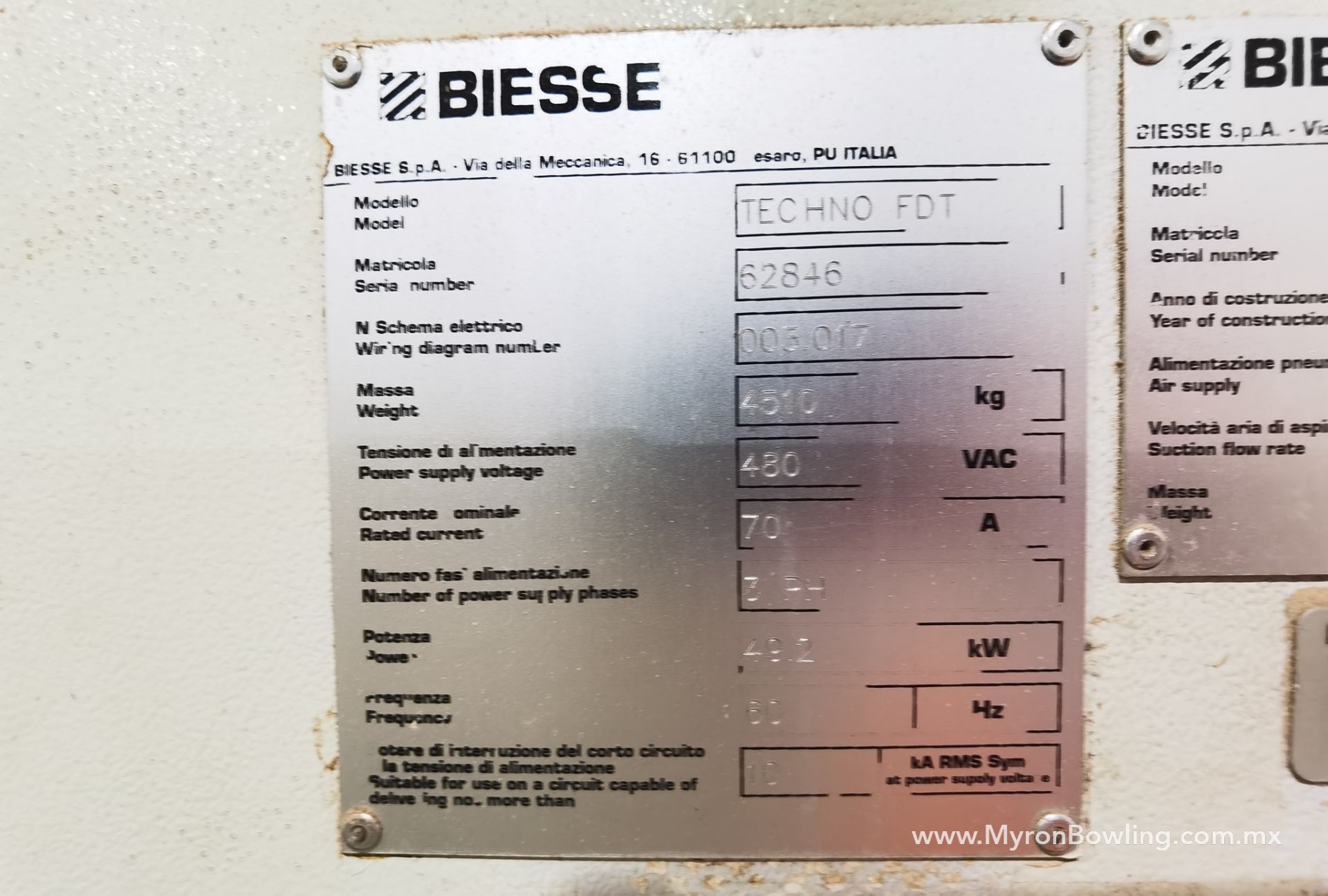 Biesse Drilling Machine, Model TECHNO FDT, S/N 62846 - Image 25 of 28