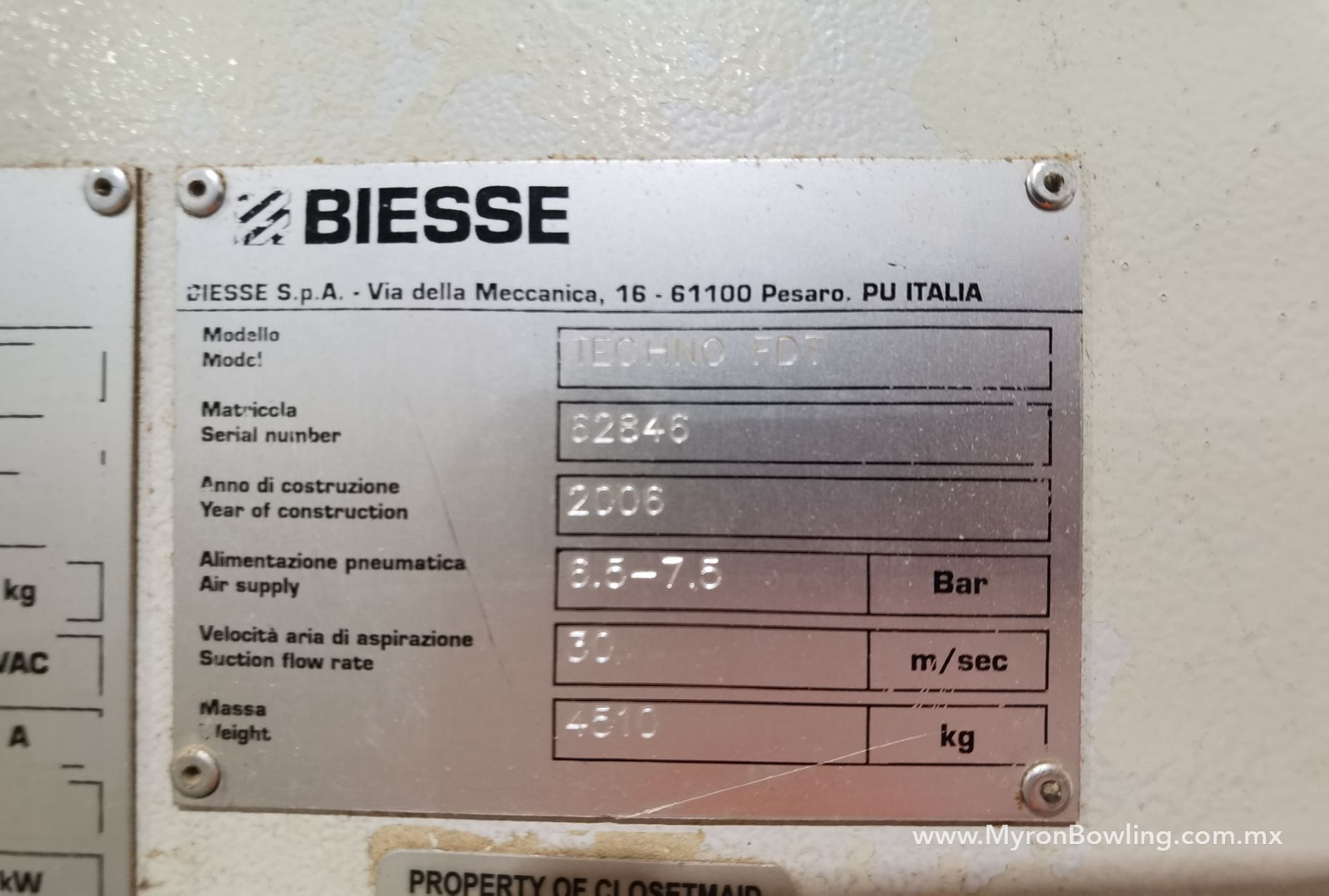 Biesse Drilling Machine, Model TECHNO FDT, S/N 62846 - Image 23 of 28