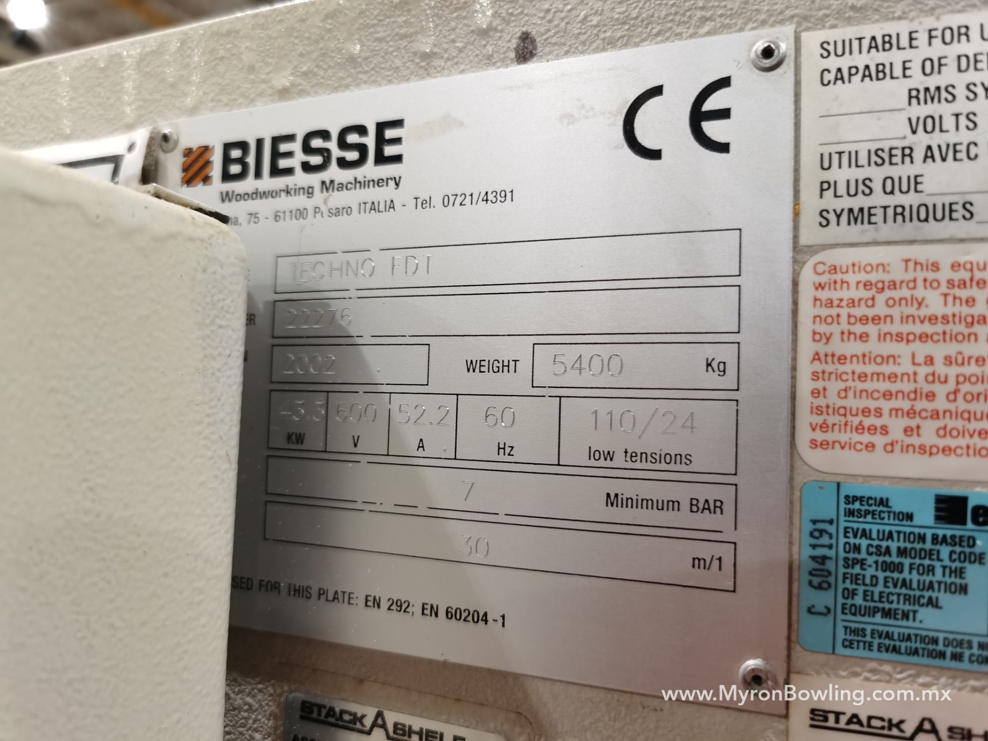 Biesse Drilling Machine, Model TECHNO FDT, S/N 22276 - Image 16 of 30