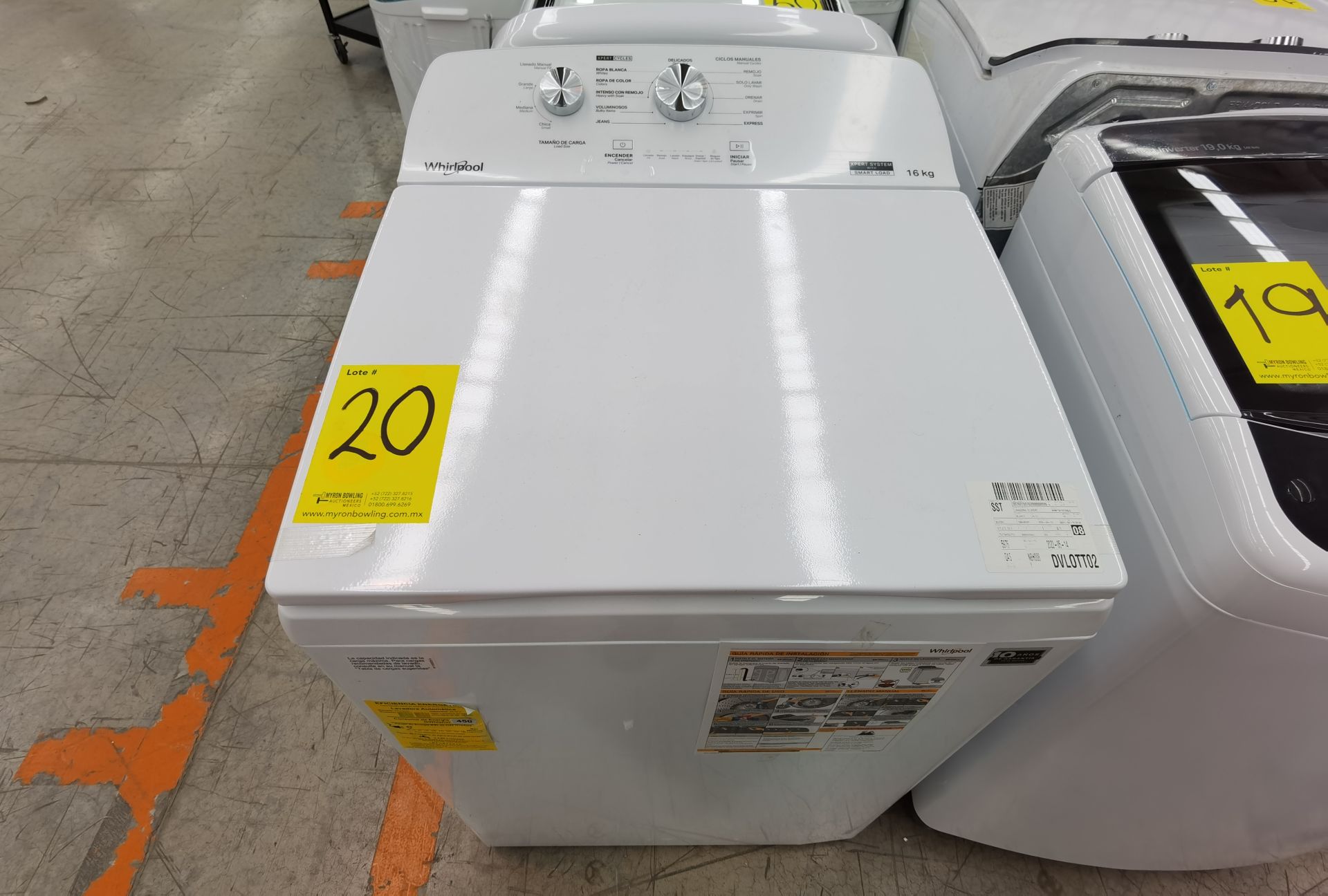 1 Lavadora de 16KG, Marca Whirlpool, Modelo 8MWTW1612MJQ0 - Image 4 of 6