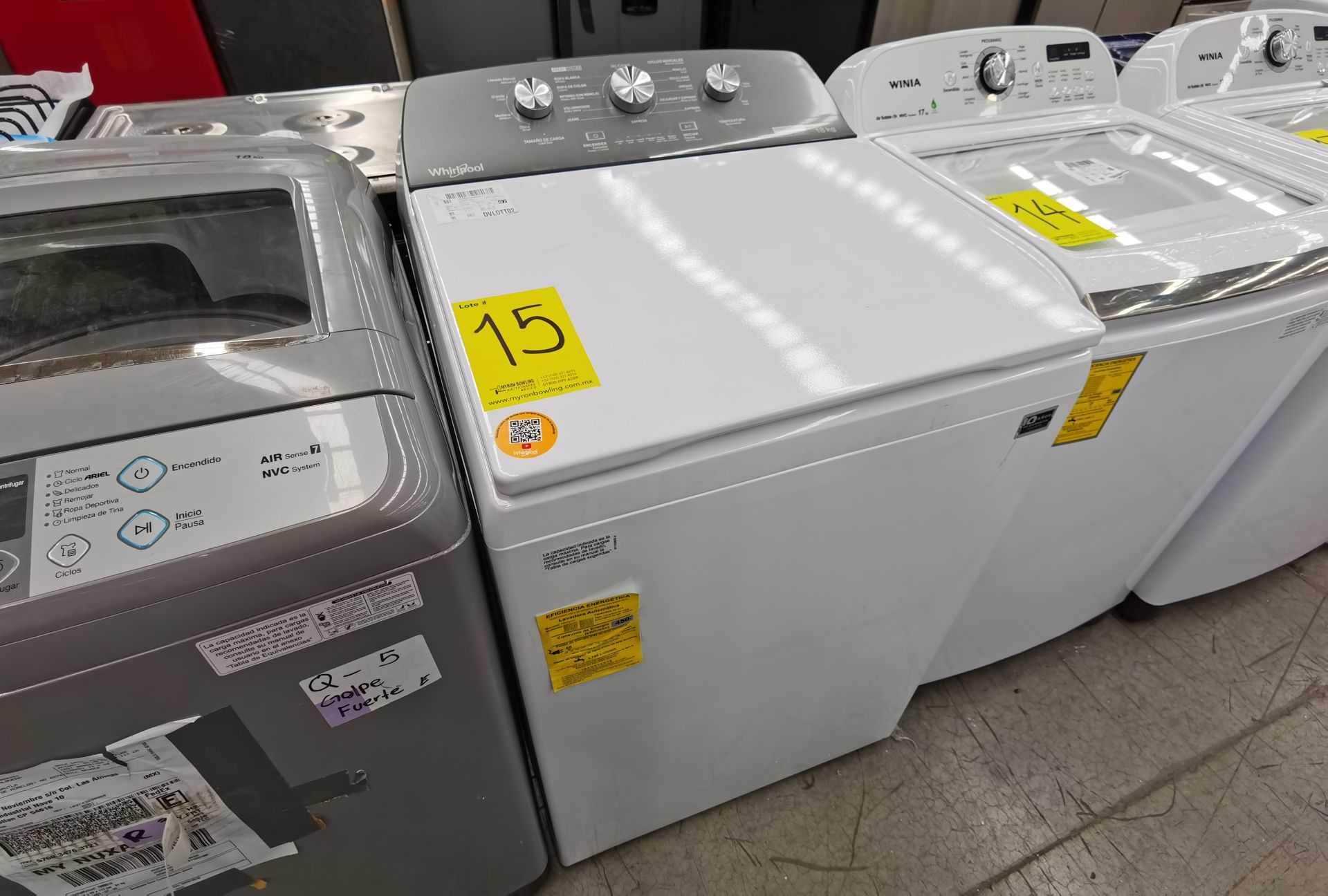 1 Lavadora de 18KG, Marca Whirlpool, Modelo 8MWTW1813MJM0 - Image 3 of 6