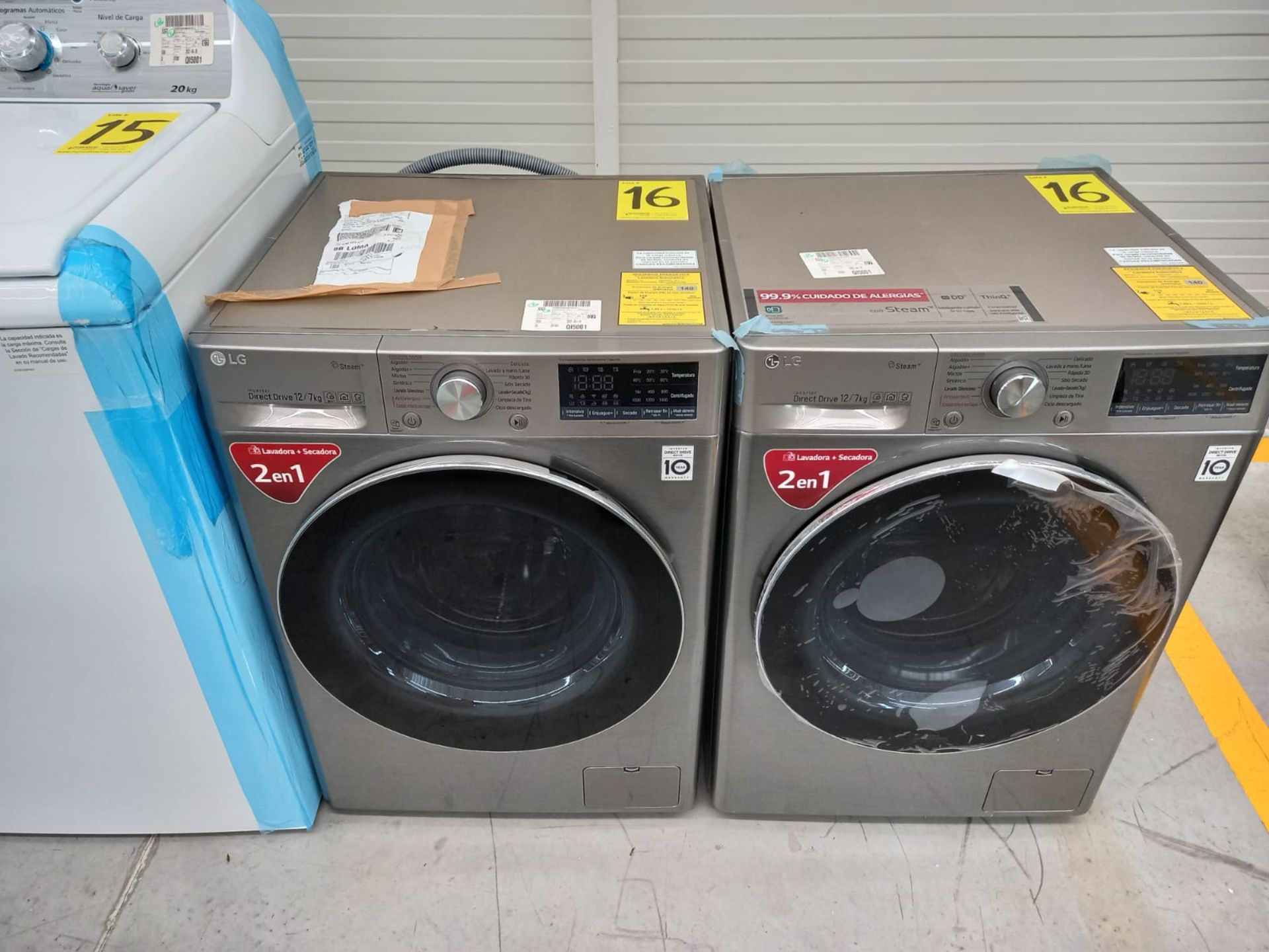 Lote De 2 Lavadoras: 2 Lavadoras/ Secadoras De 12/7 Kg Marca LG, Distintos Modelos