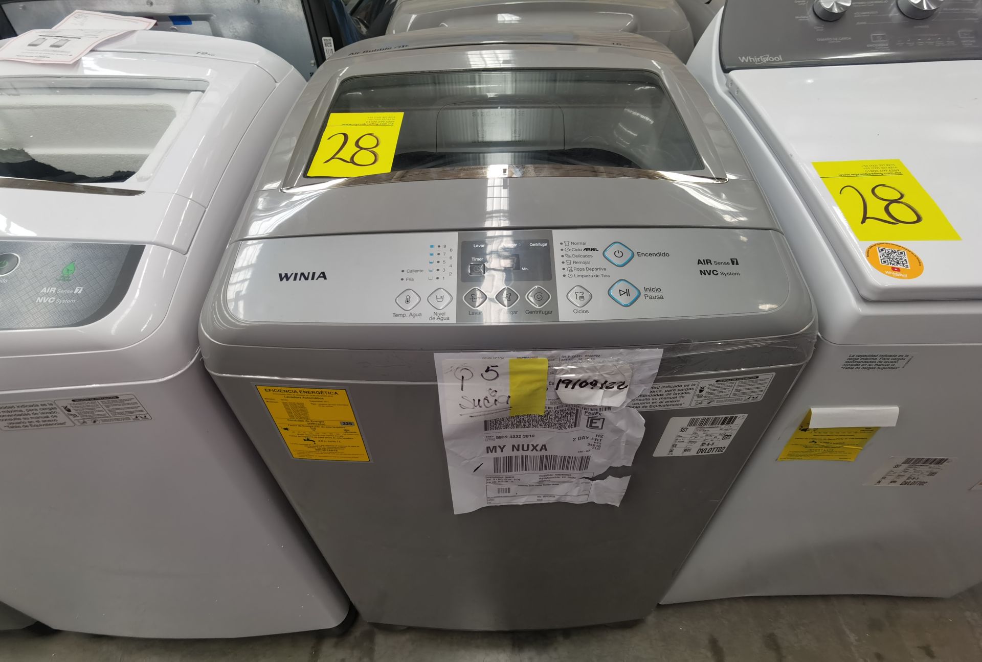 Lote de 2 Lavadoras contiene: 1 Lavadora de 18 Kg, Marca Whirlpool , Modelo 8MWTW1823WJM0 , No