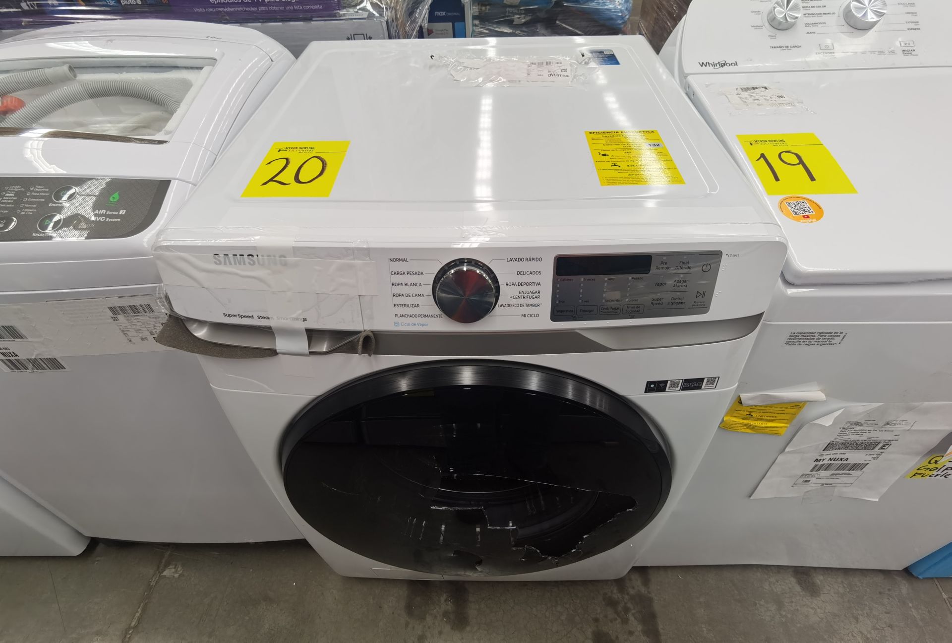 Lote de 2 Lavadoras contiene: 1 Lavadora de 22 Kg, Marca SAMSUNG, Modelo WF22R6270AW, No de ser